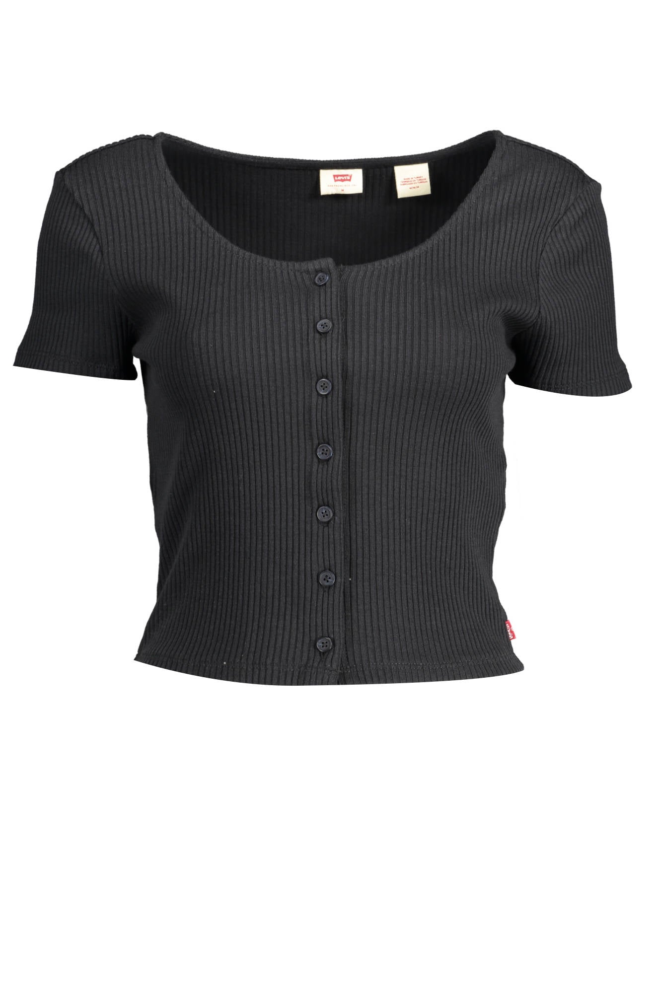 LEVI'S T-SHIRT MANICHE CORTE DONNA NERO