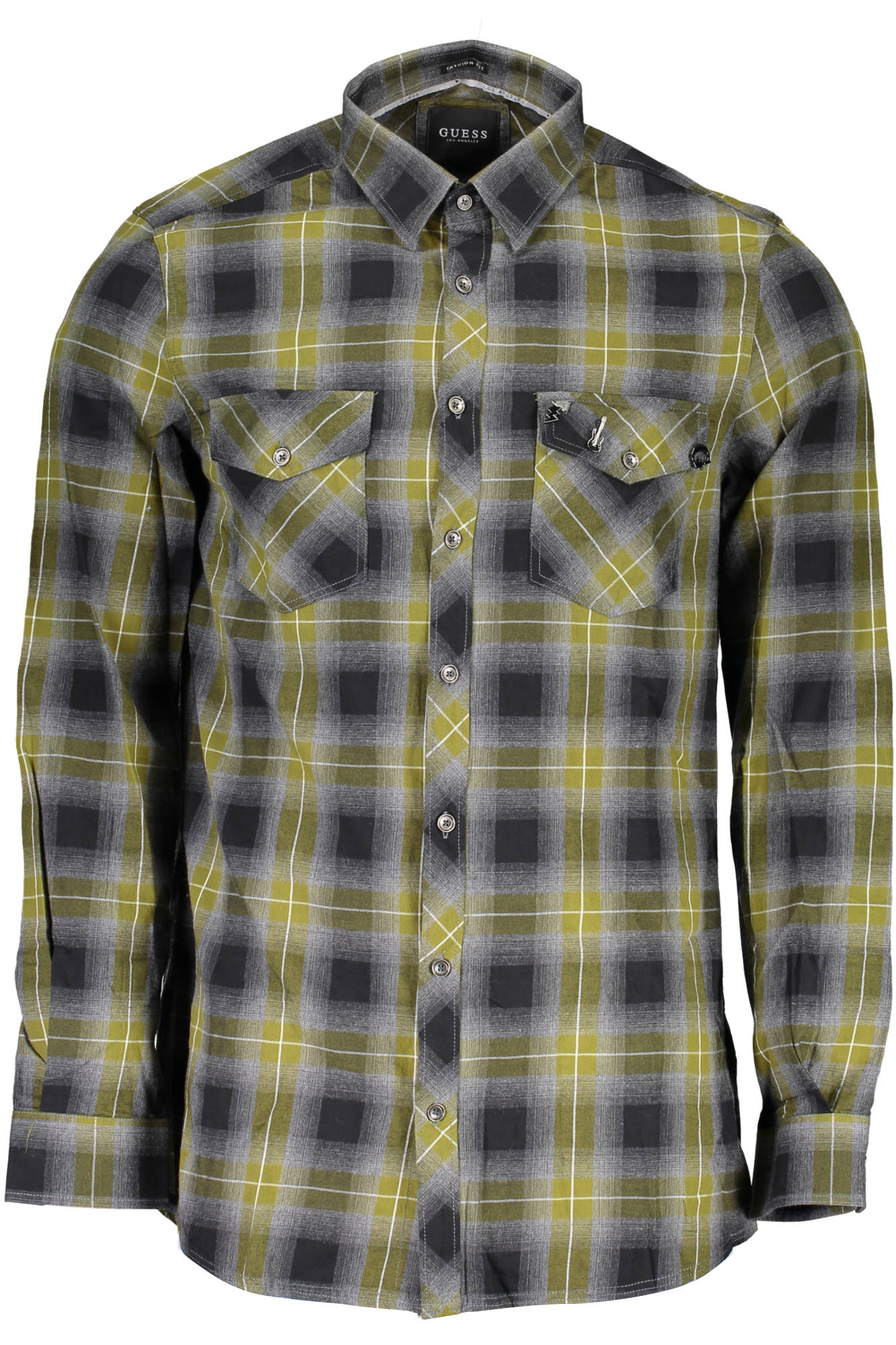 GUESS JEANS CAMICIA MANICHE LUNGHE UOMO VERDE