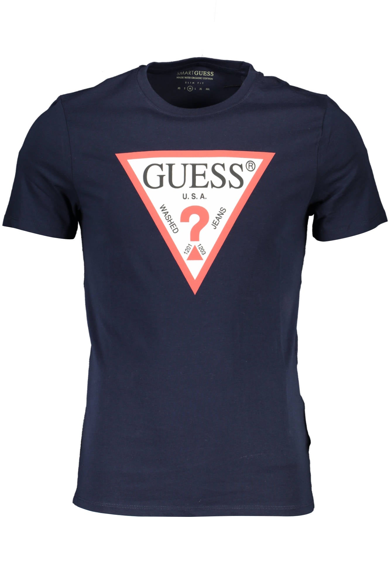 GUESS JEANS T-SHIRT MANICHE CORTE UOMO BLU