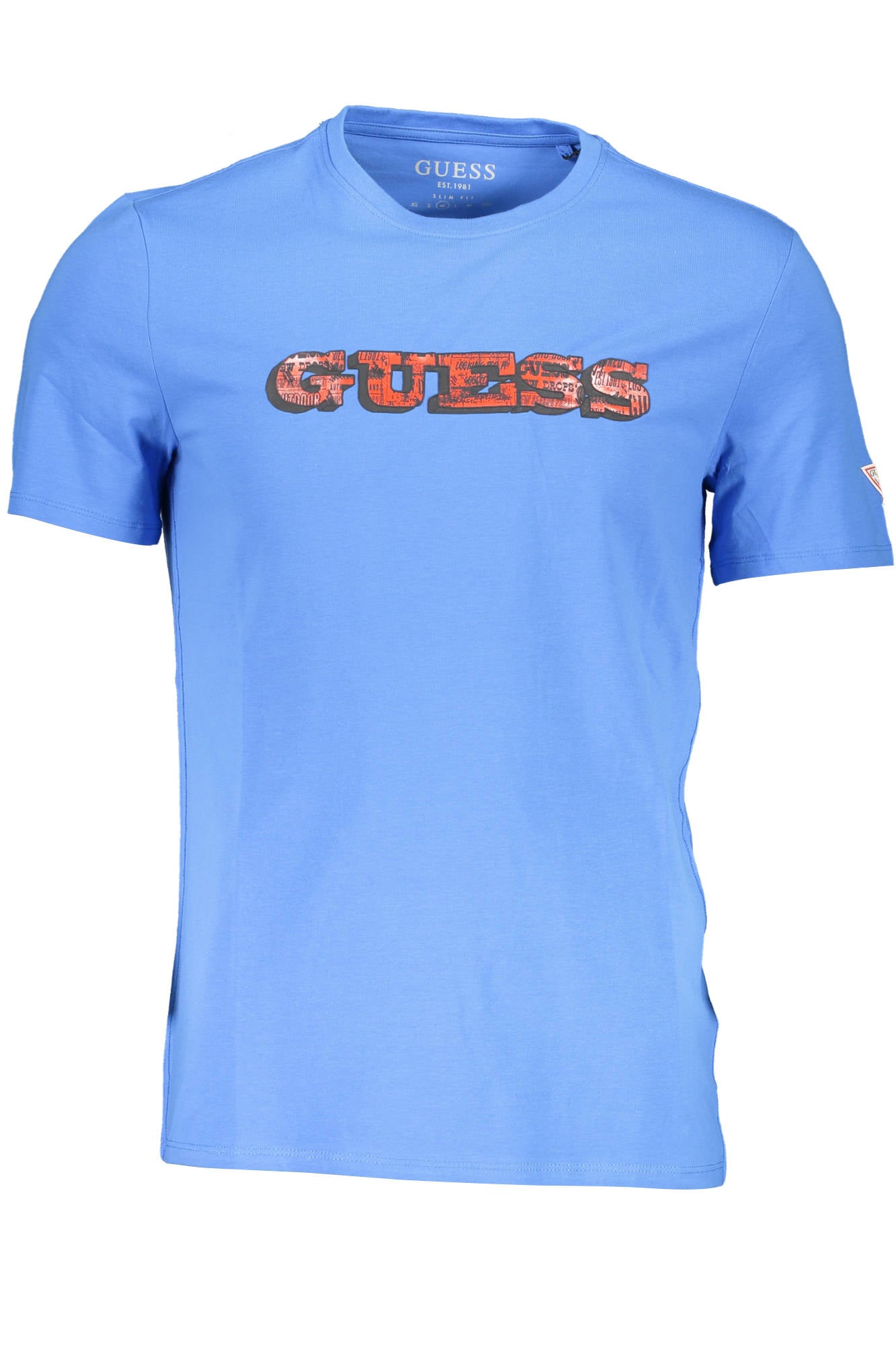 GUESS JEANS T-SHIRT MANICHE CORTE UOMO BLU