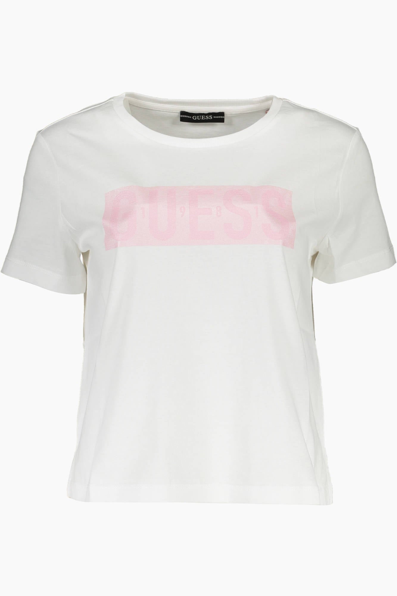 GUESS JEANS T-SHIRT MANICHE CORTE DONNA BIANCO