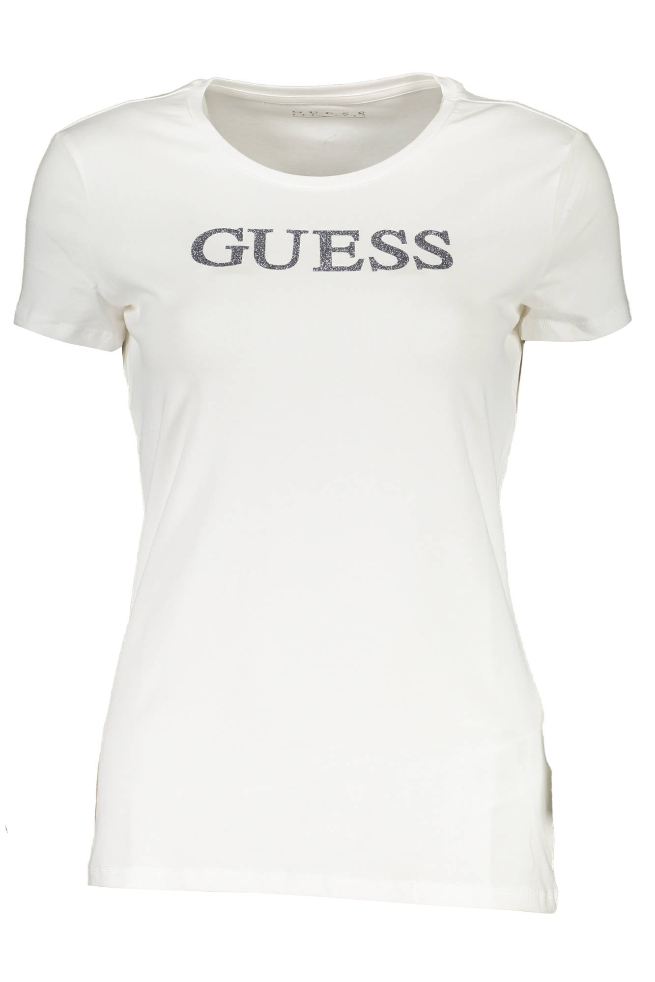 GUESS JEANS T-SHIRT MANICHE CORTE DONNA BIANCO
