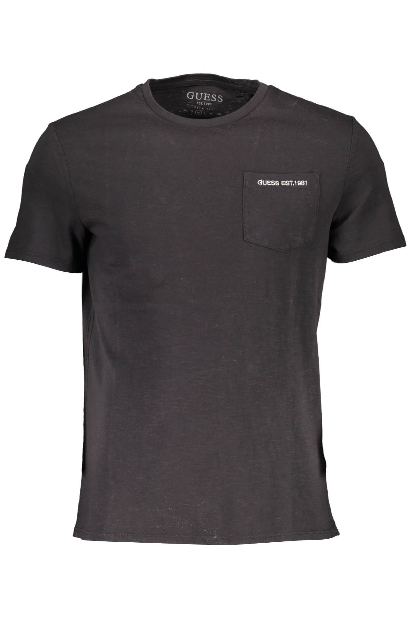 GUESS JEANS T-SHIRT MANICHE CORTE UOMO NERO
