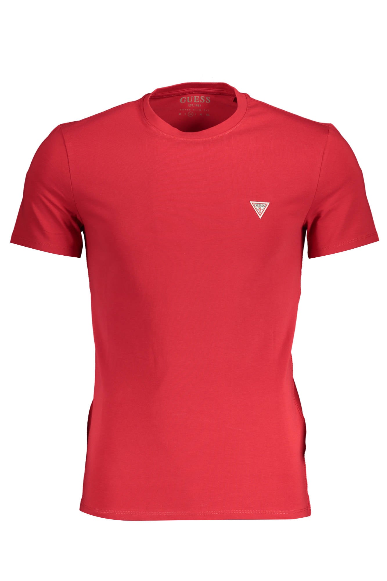 GUESS JEANS T-SHIRT MANICHE CORTE UOMO ROSSO