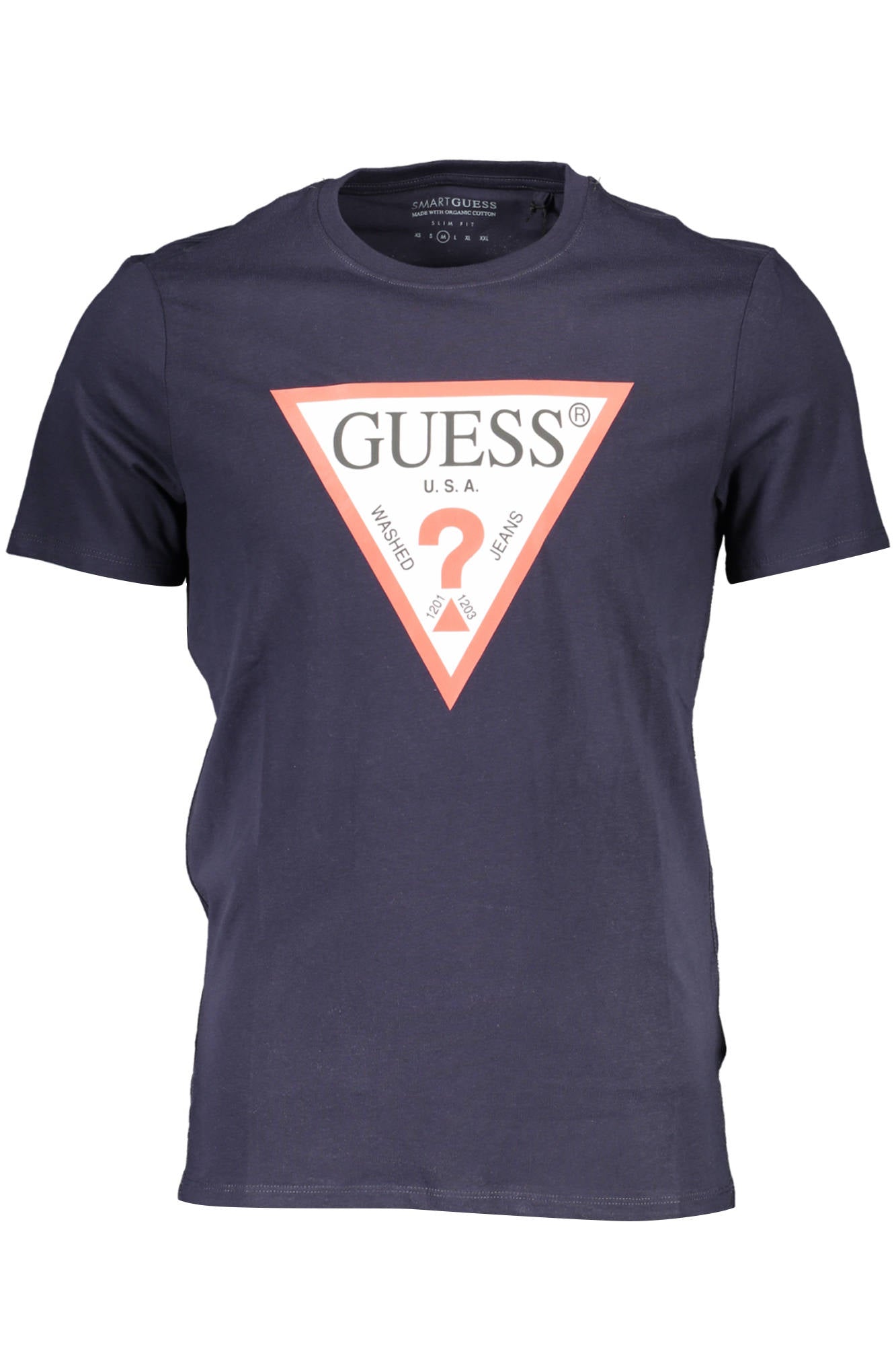 GUESS JEANS T-SHIRT MANICHE CORTE UOMO BLU