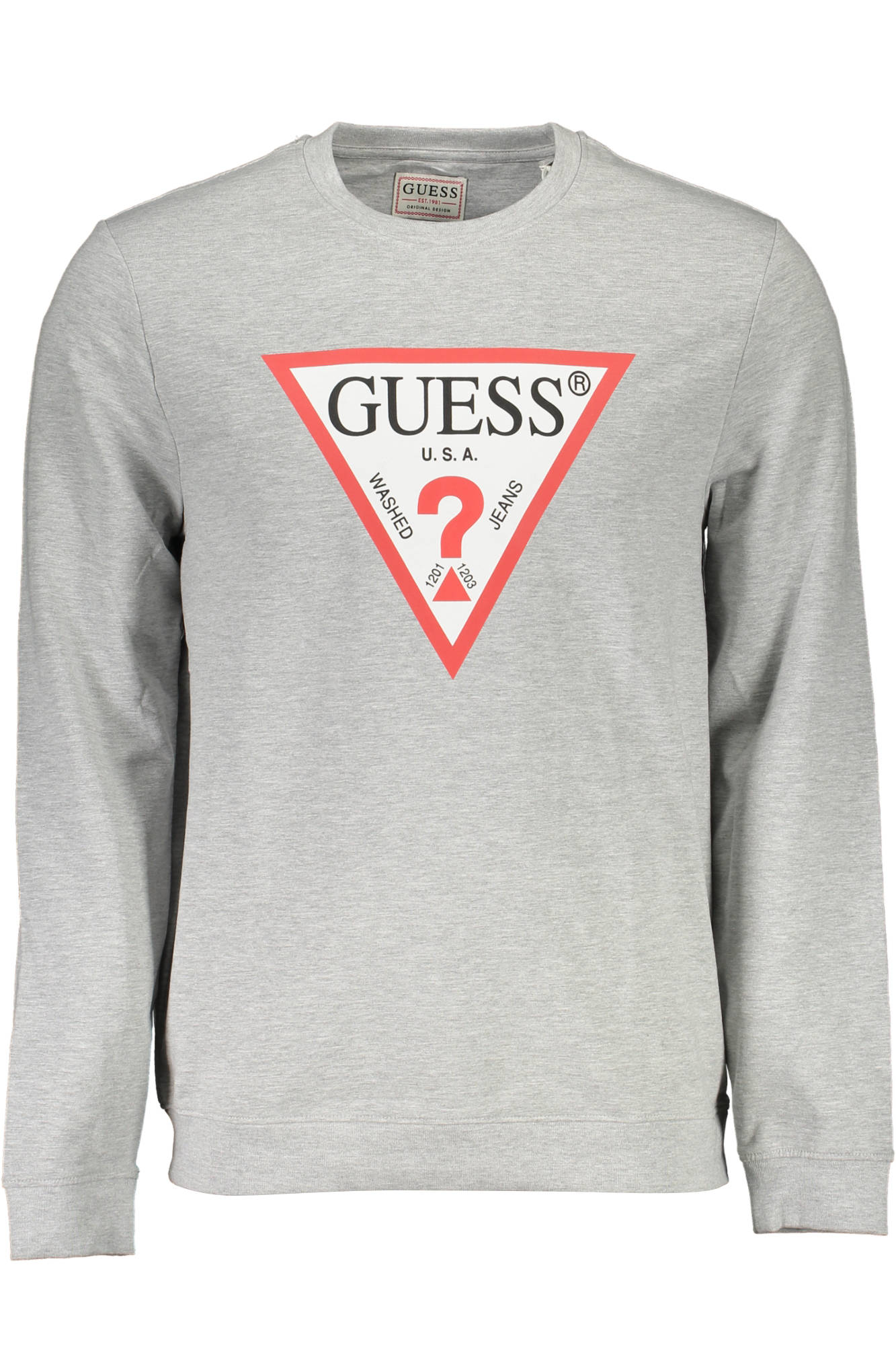 GUESS JEANS FELPA SENZA ZIP UOMO GRIGIO