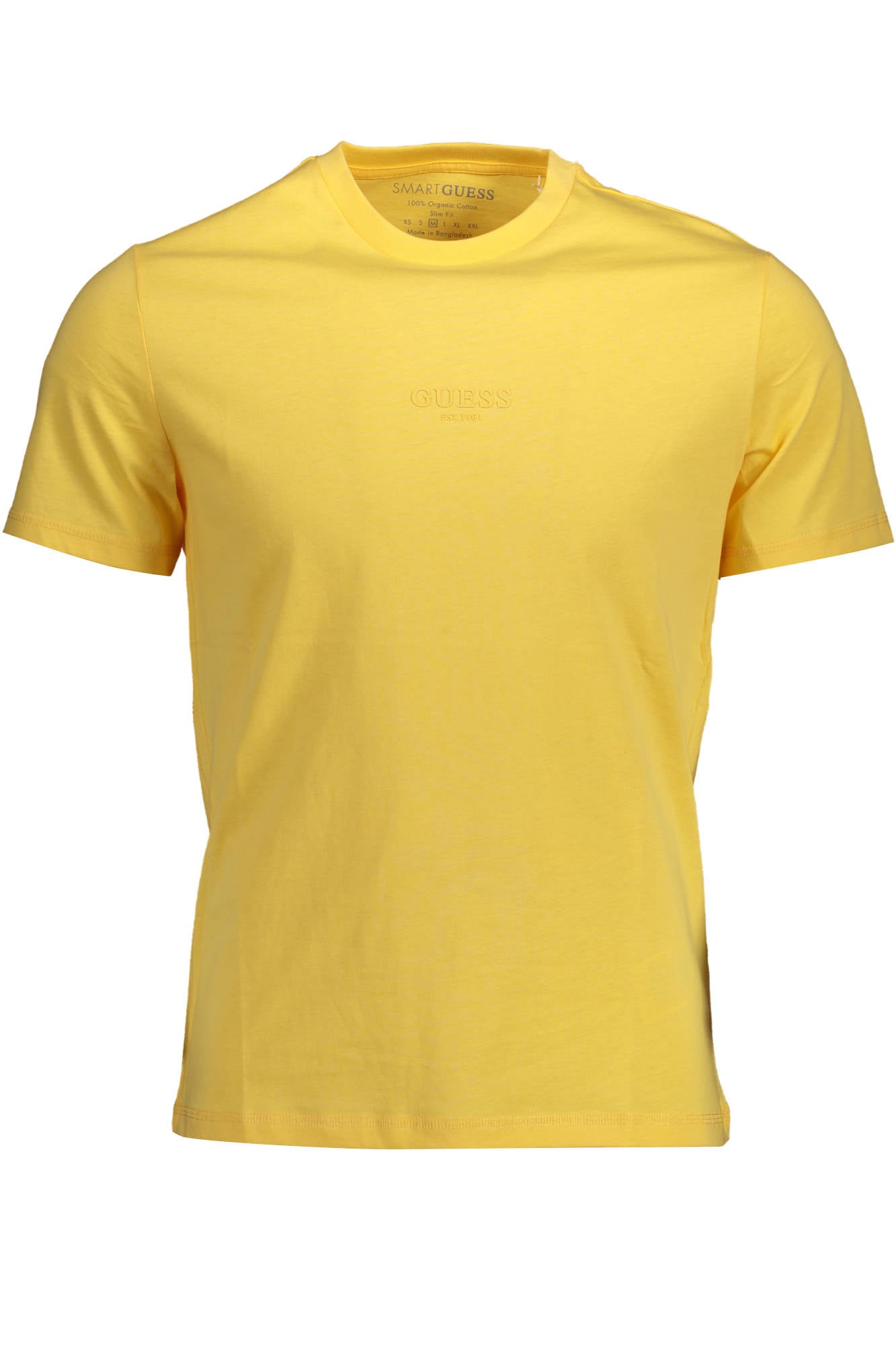 GUESS JEANS T-SHIRT MANICHE CORTE UOMO GIALLO