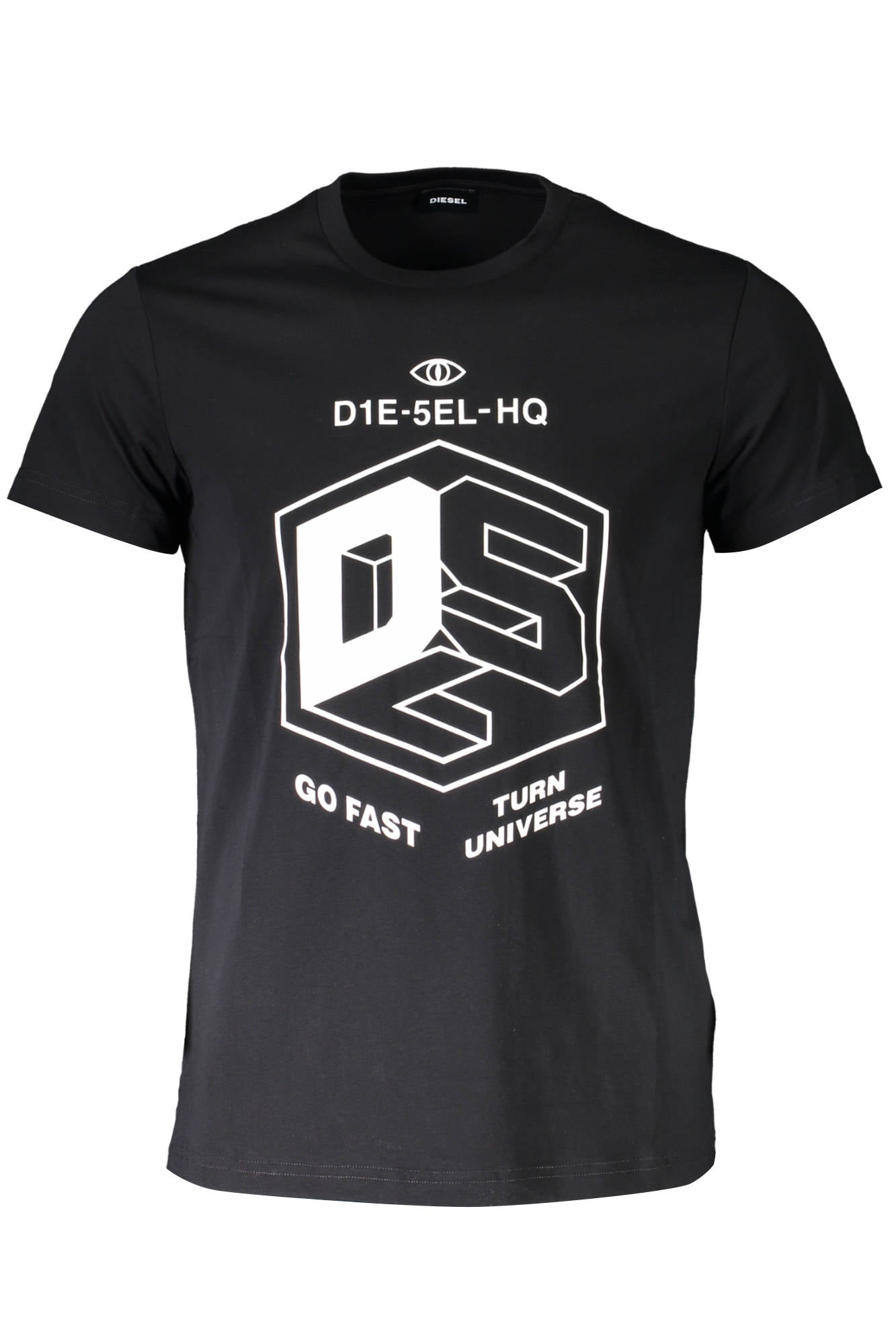 DIESEL T-SHIRT MANICHE CORTE UOMO NERO