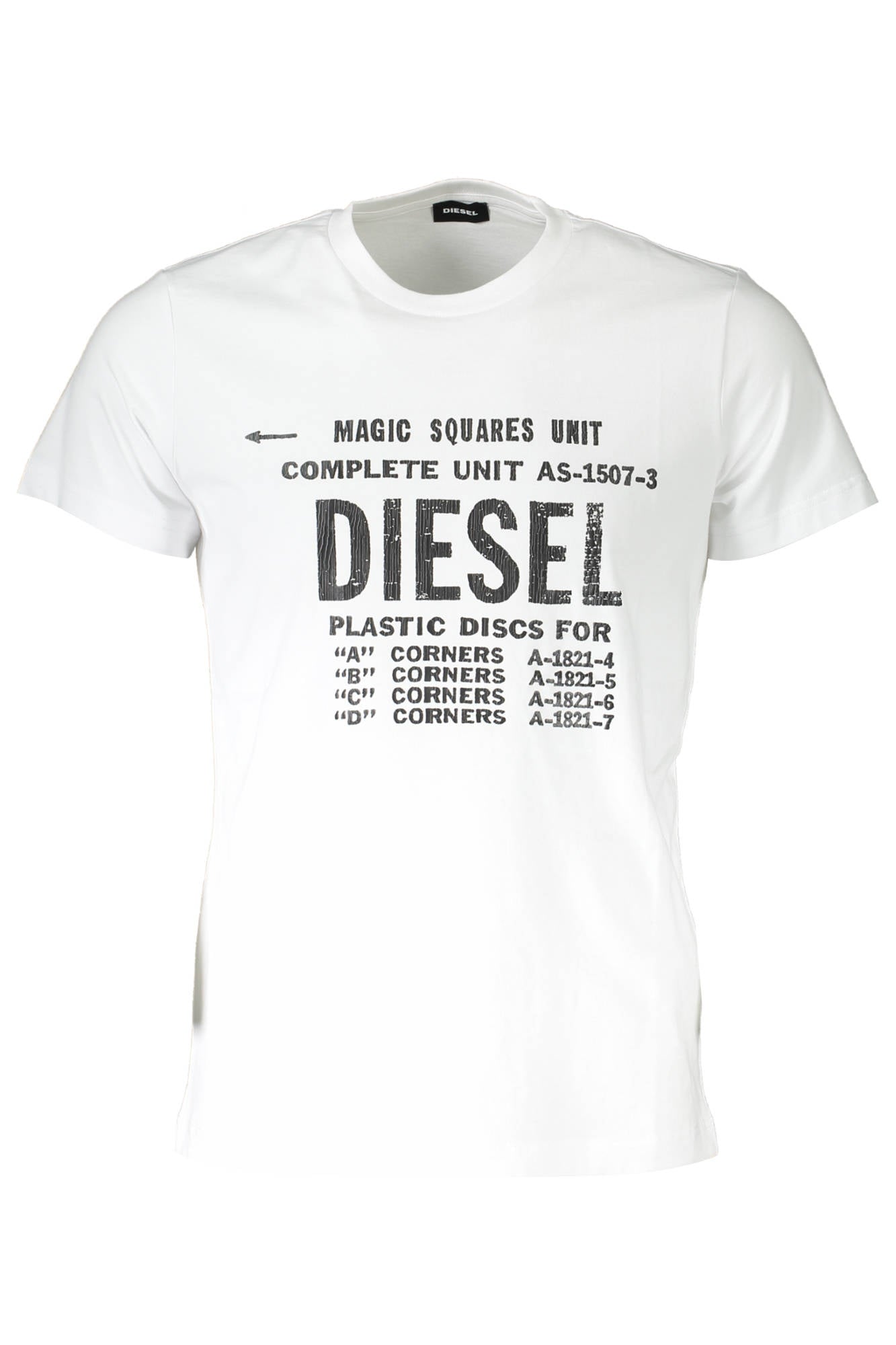 DIESEL T-SHIRT MANICHE CORTE UOMO BIANCO