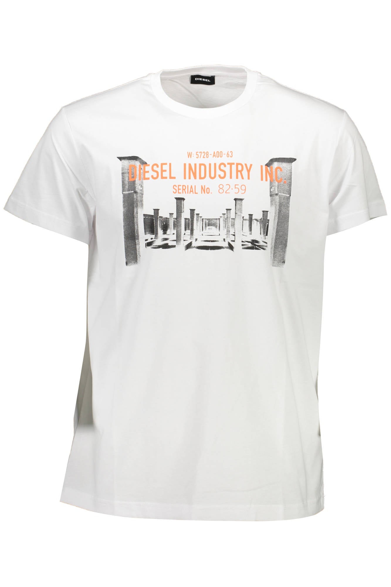 DIESEL T-SHIRT MANICHE CORTE UOMO BIANCO