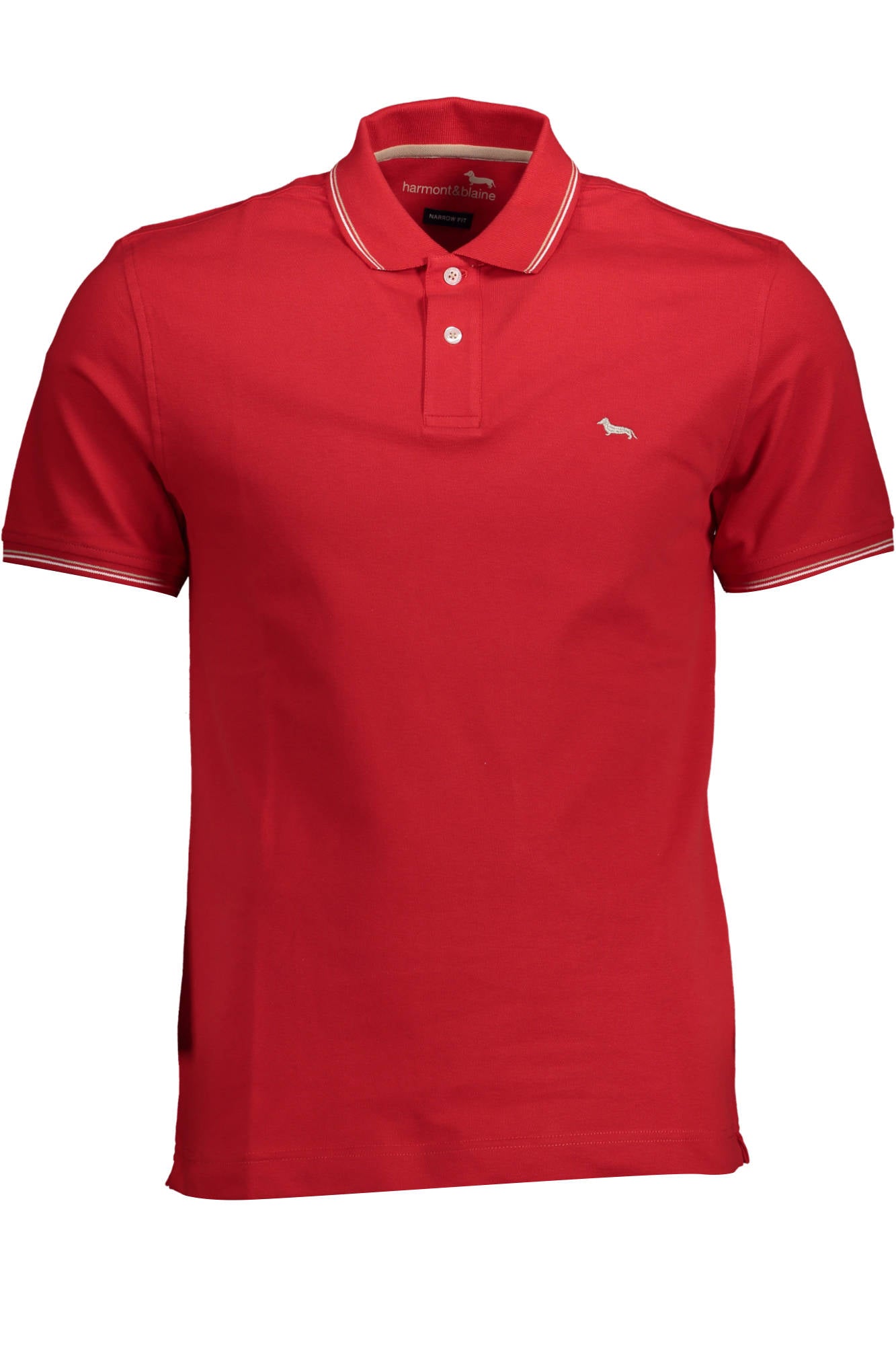 HARMONT & BLAINE POLO MANICHE CORTE UOMO ROSSO