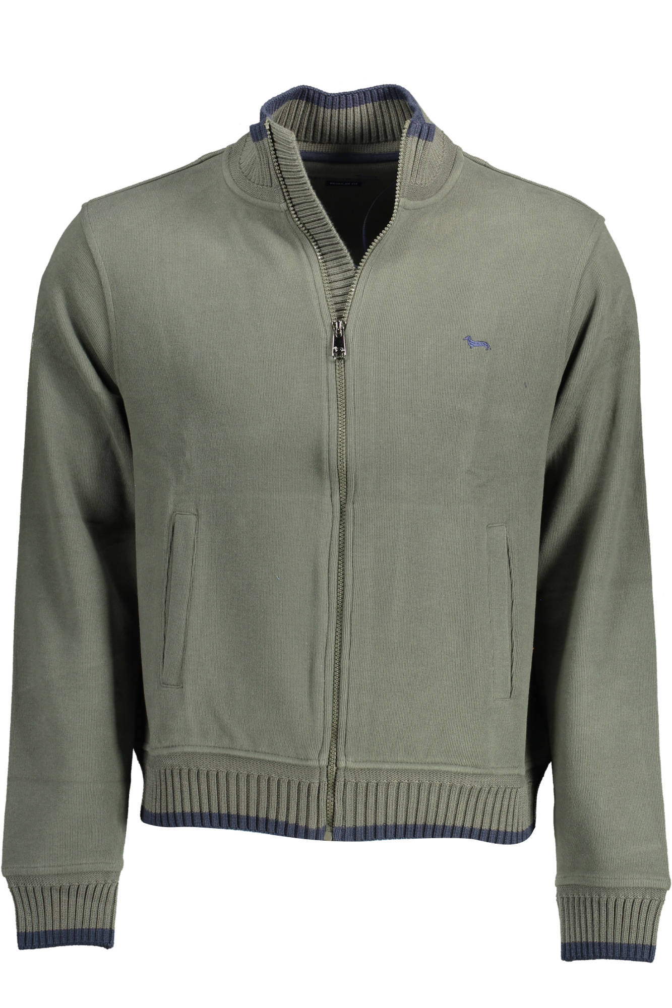HARMONT & BLAINE FELPA CON ZIP UOMO VERDE