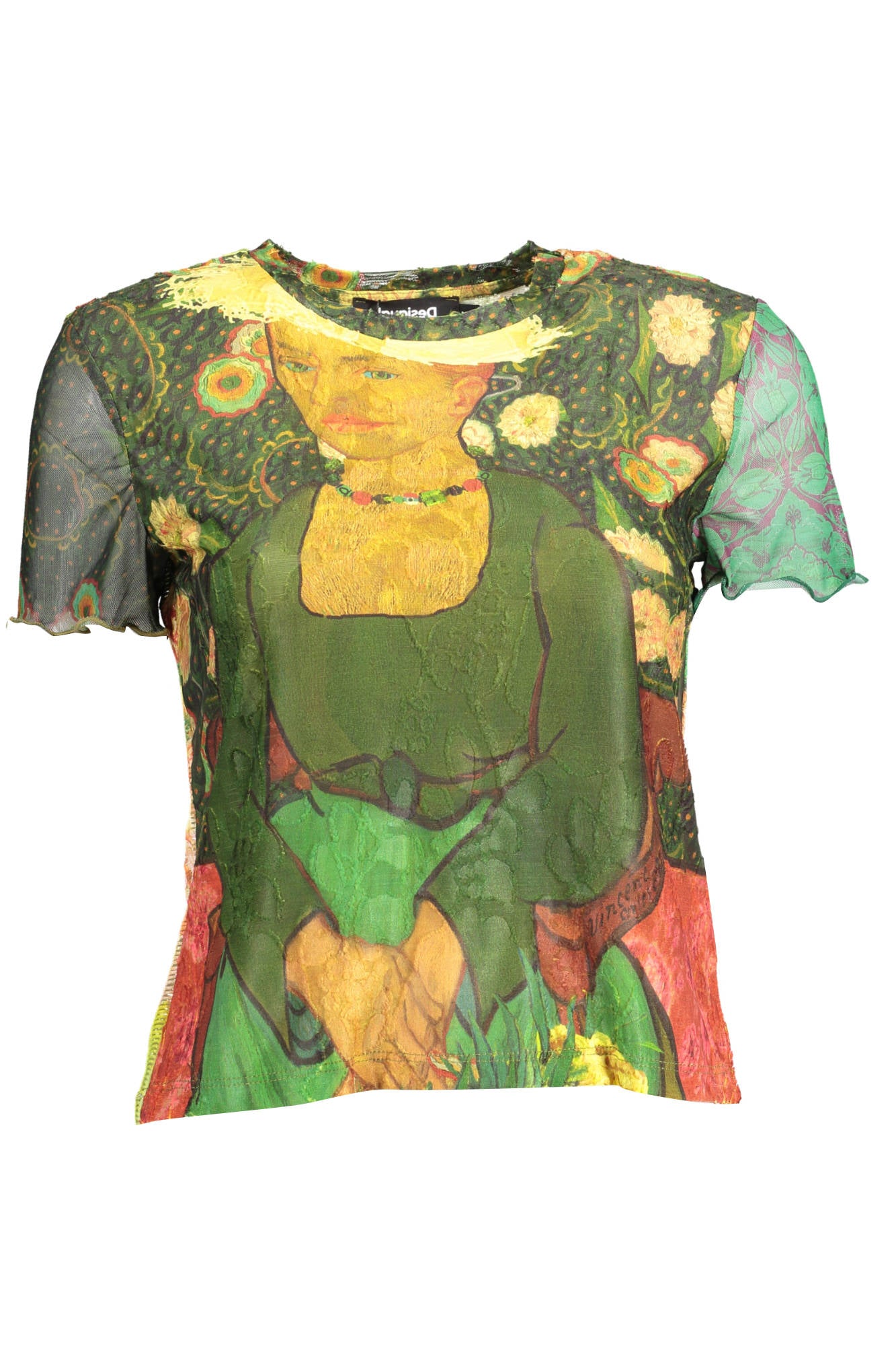 DESIGUAL T-SHIRT MANICHE CORTE DONNA VERDE
