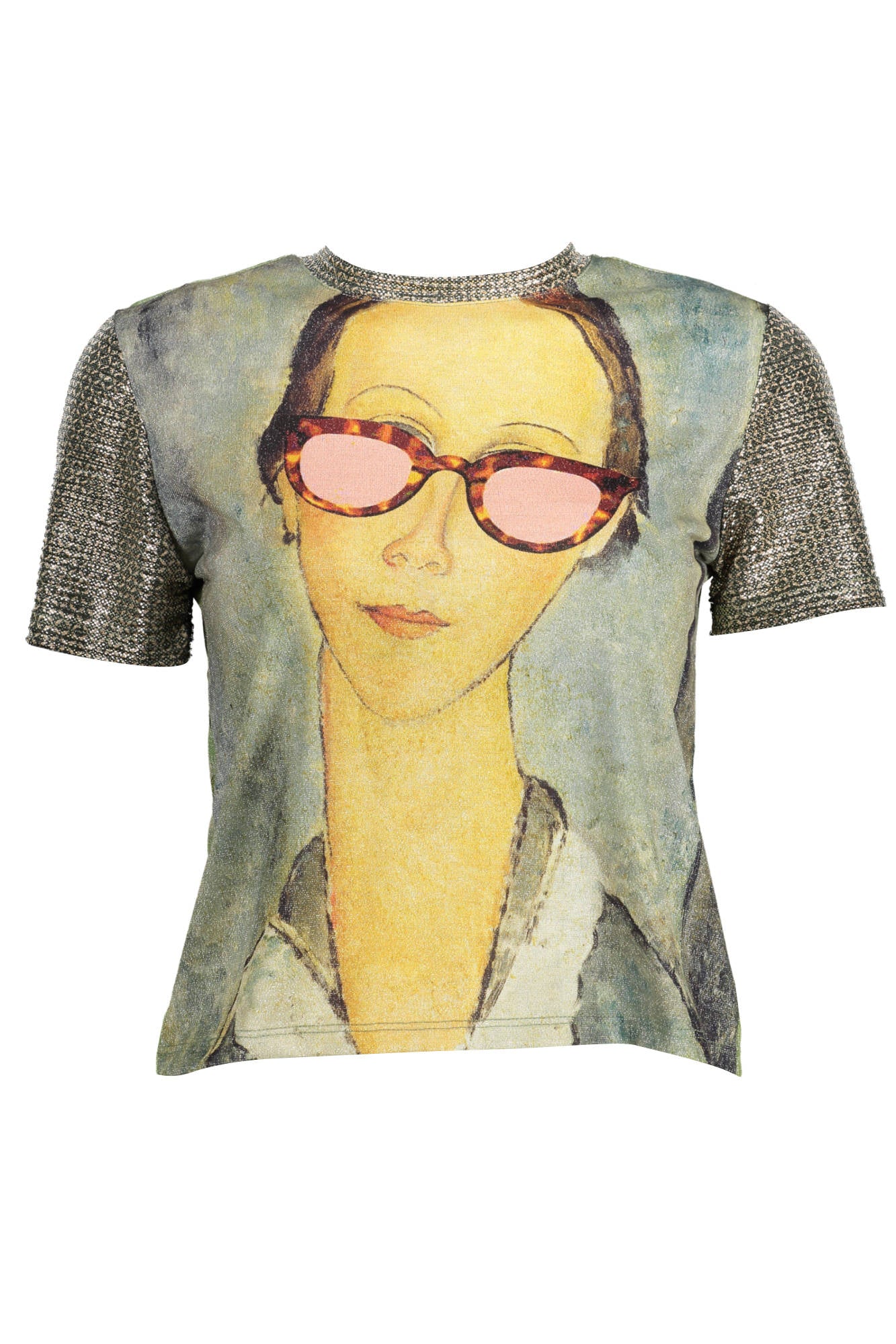 DESIGUAL T-SHIRT MANICHE CORTE DONNA VERDE