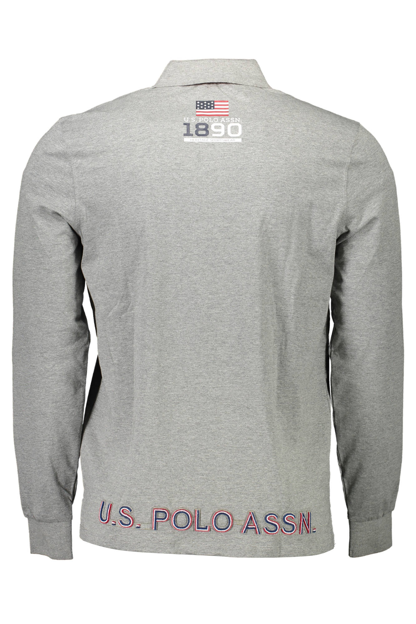 U.S. POLO POLO MANICHE LUNGHE UOMO GRIGIO