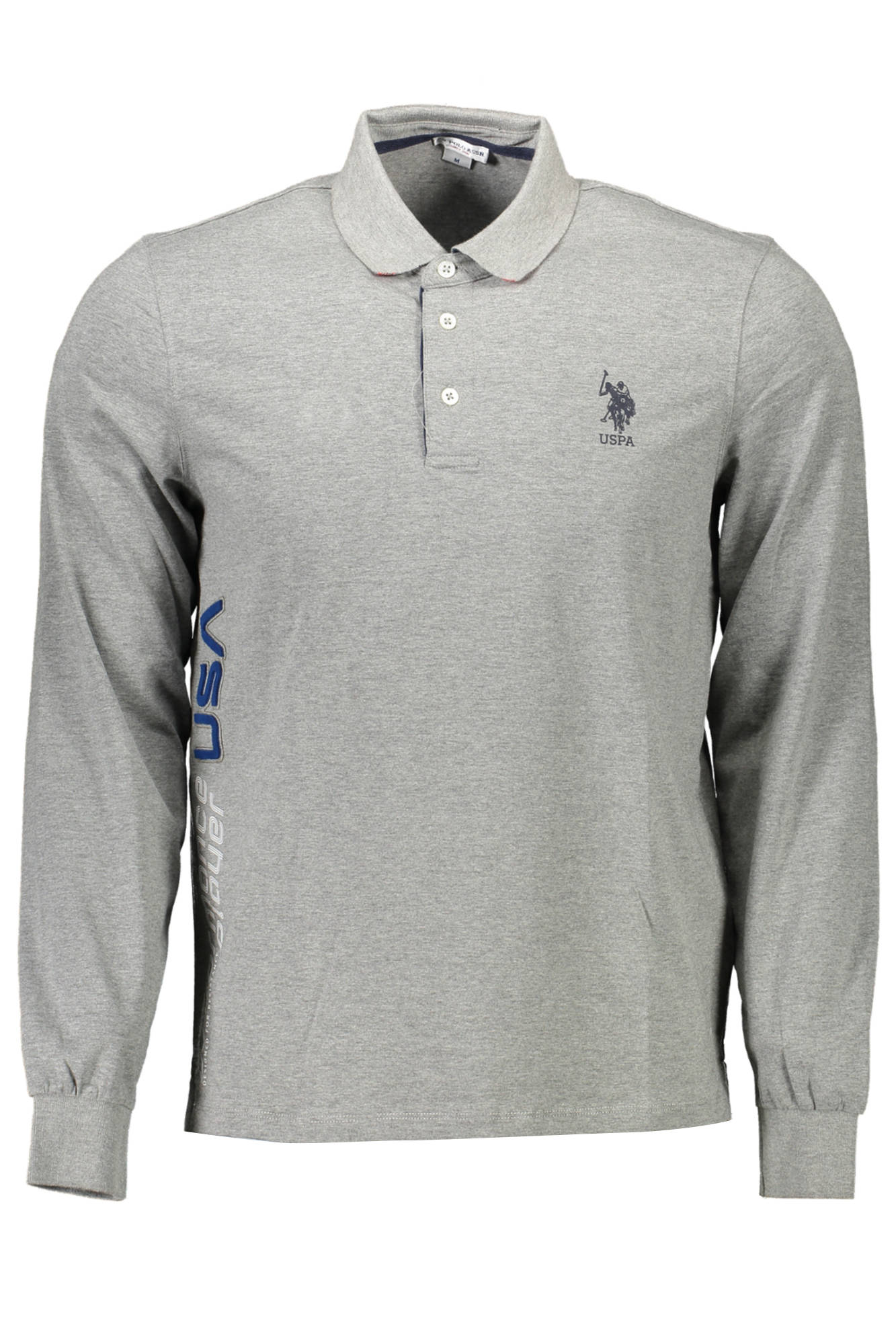 U.S. POLO POLO MANICHE LUNGHE UOMO GRIGIO
