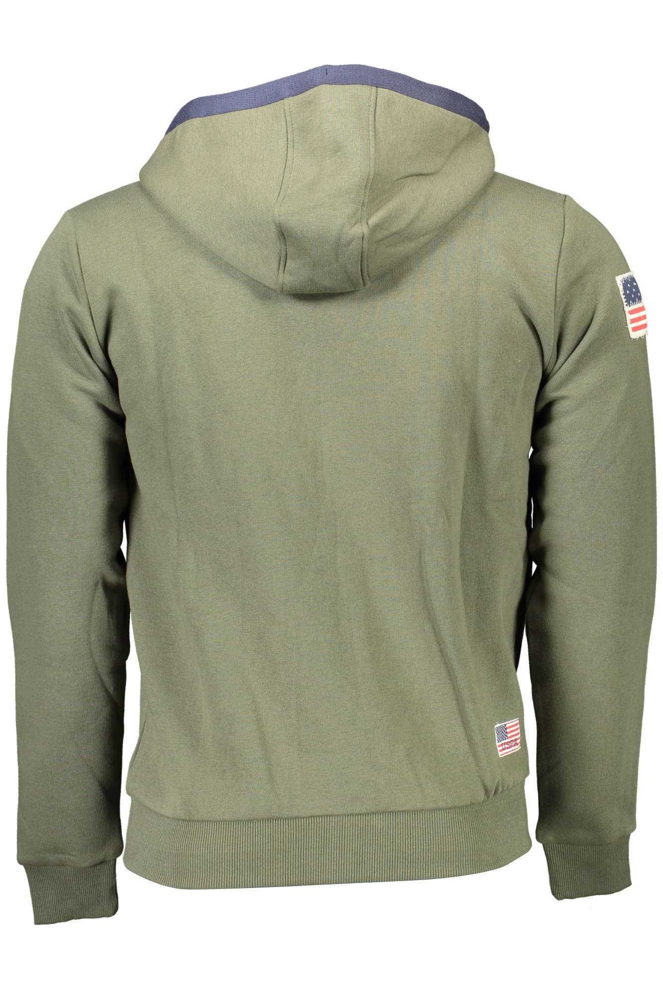 U.S. POLO FELPA CON ZIP UOMO VERDE