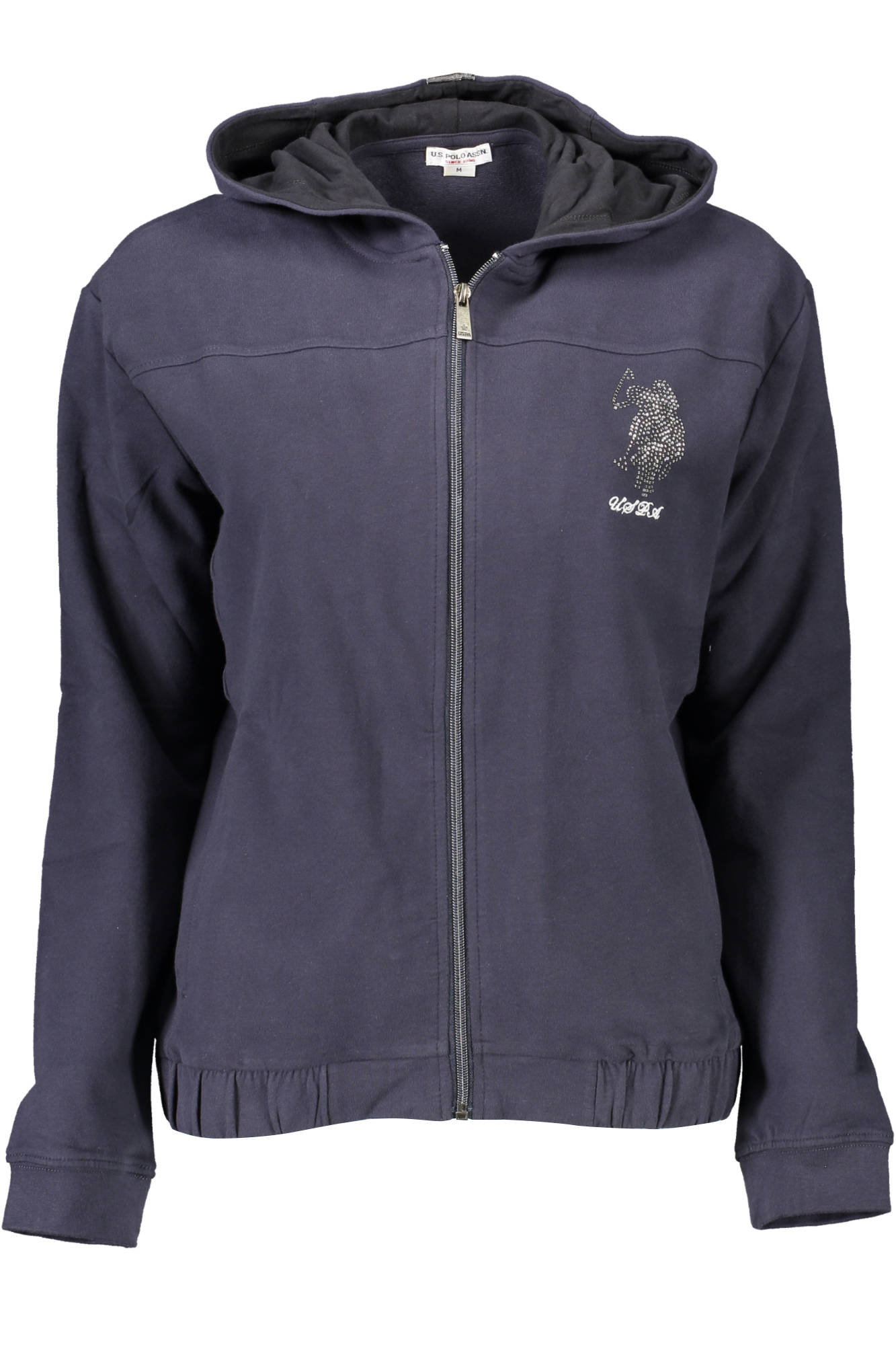 U.S. POLO FELPA CON ZIP DONNA BLU