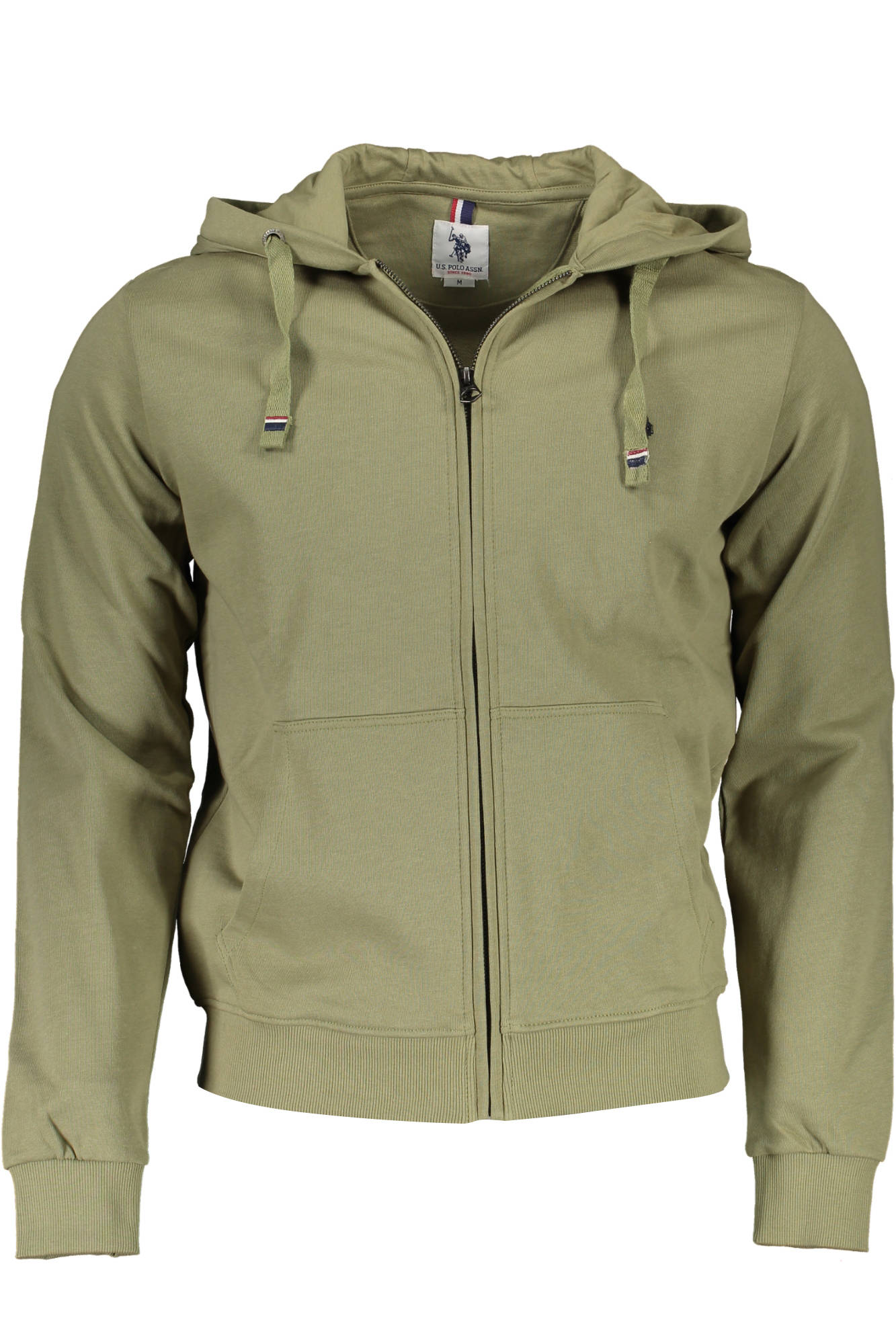 U.S. POLO FELPA CON ZIP UOMO VERDE