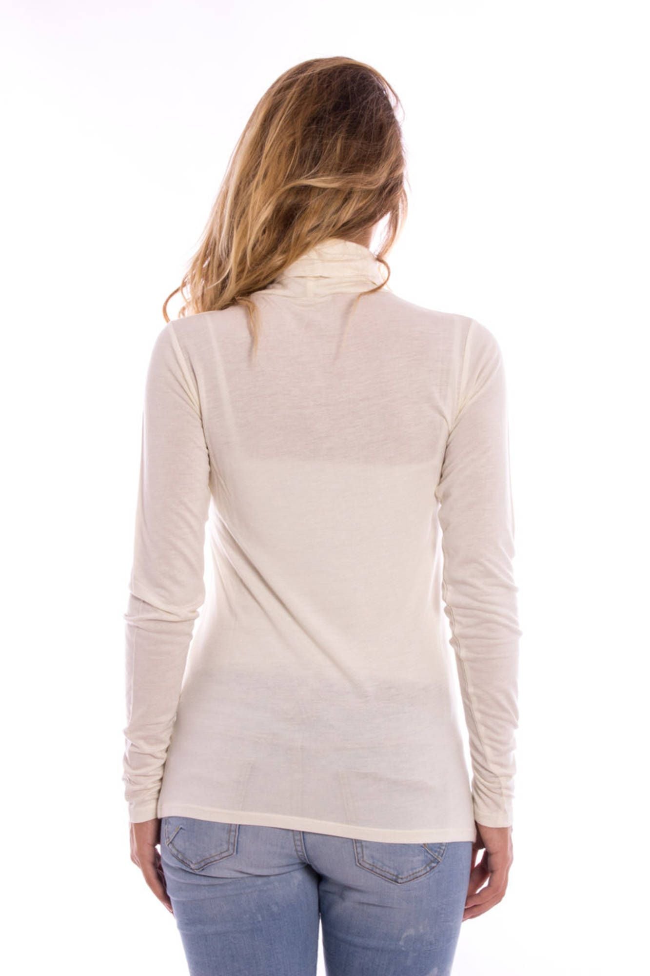 GANT T-SHIRT A LUPETTO DONNA BIANCO