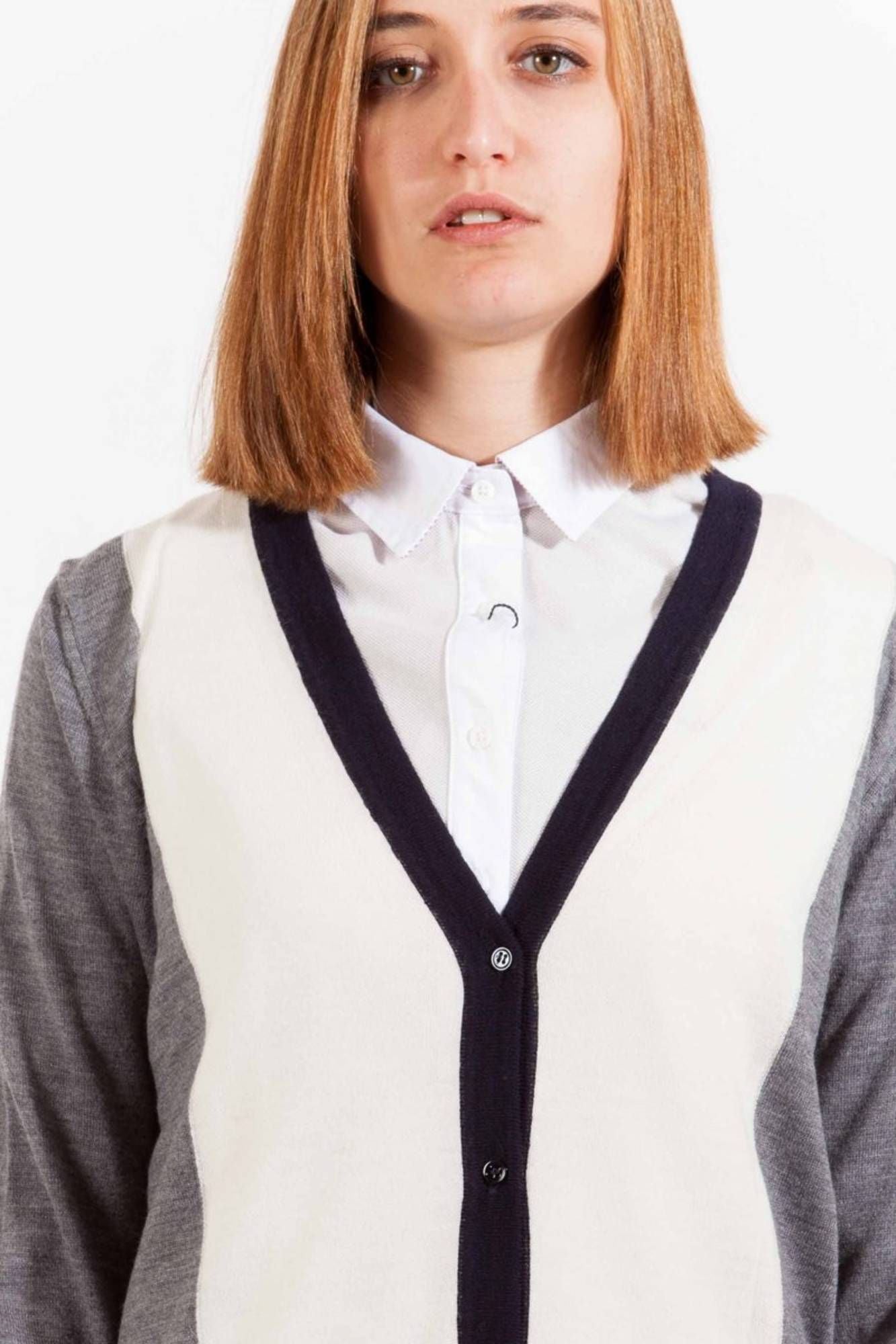 GANT CARDIGAN DONNA GRIGIO