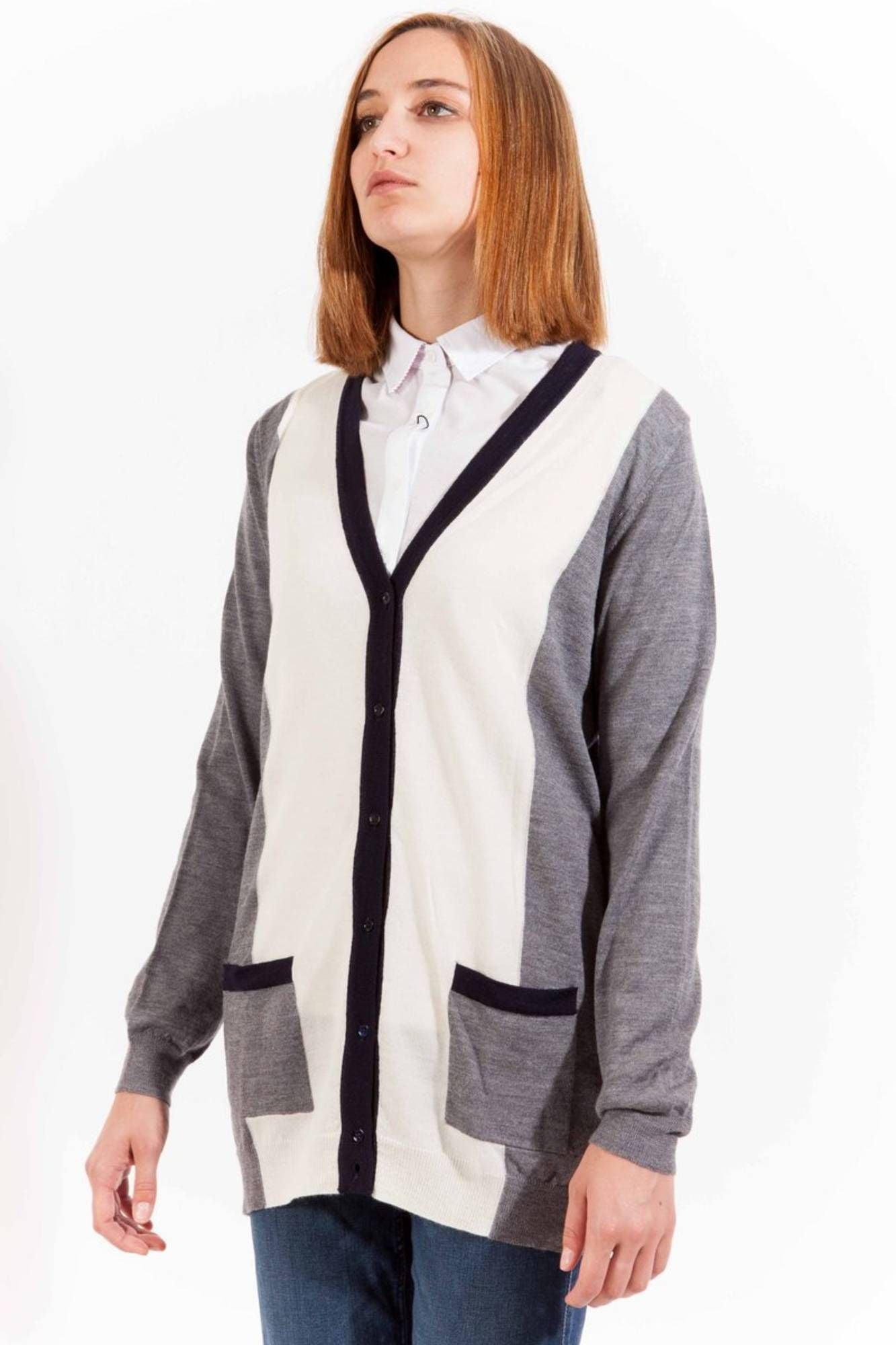 GANT CARDIGAN DONNA GRIGIO