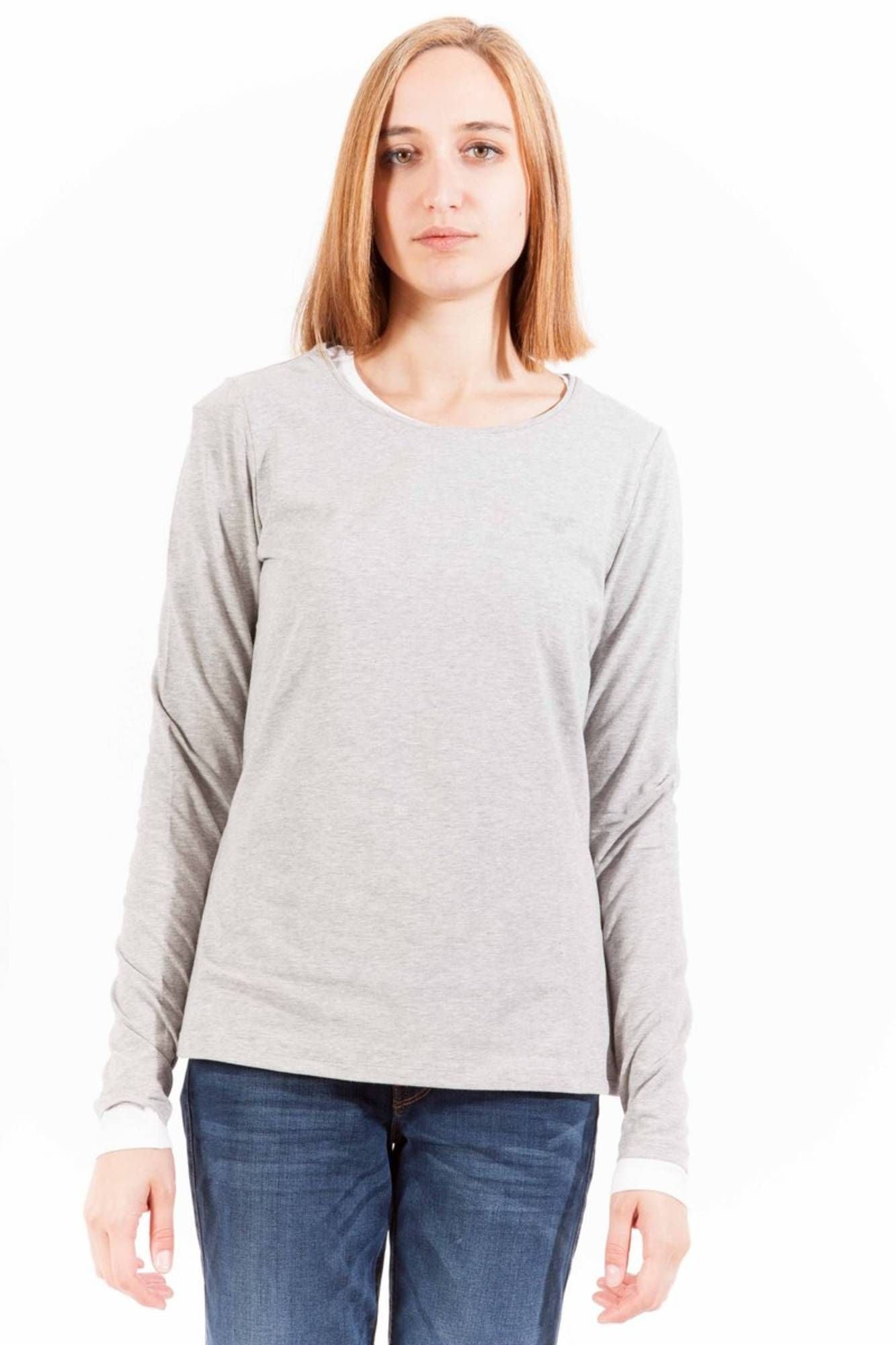 GANT T-SHIRT MANICHE LUNGHE DONNA GRIGIO