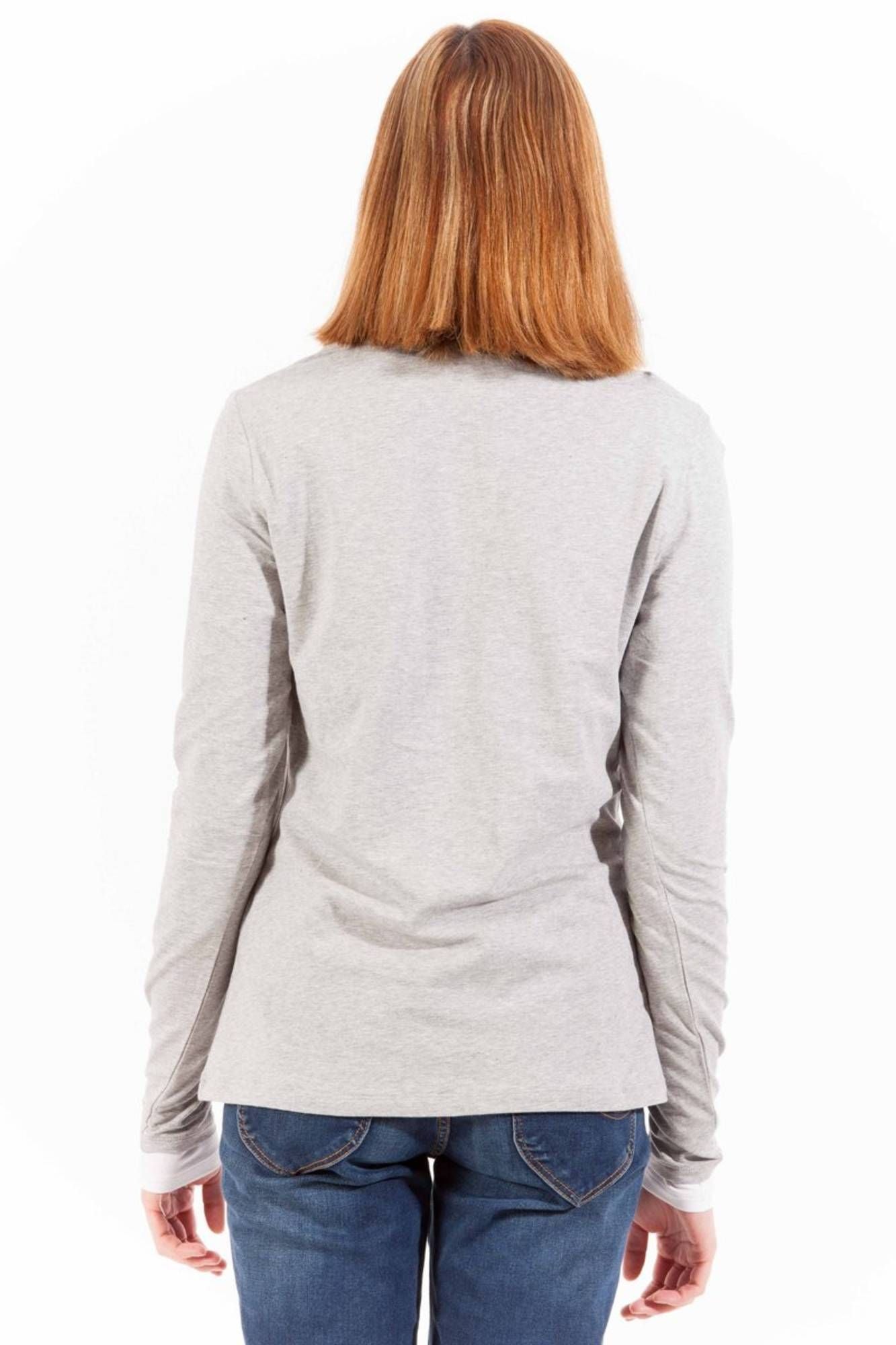GANT T-SHIRT MANICHE LUNGHE DONNA GRIGIO