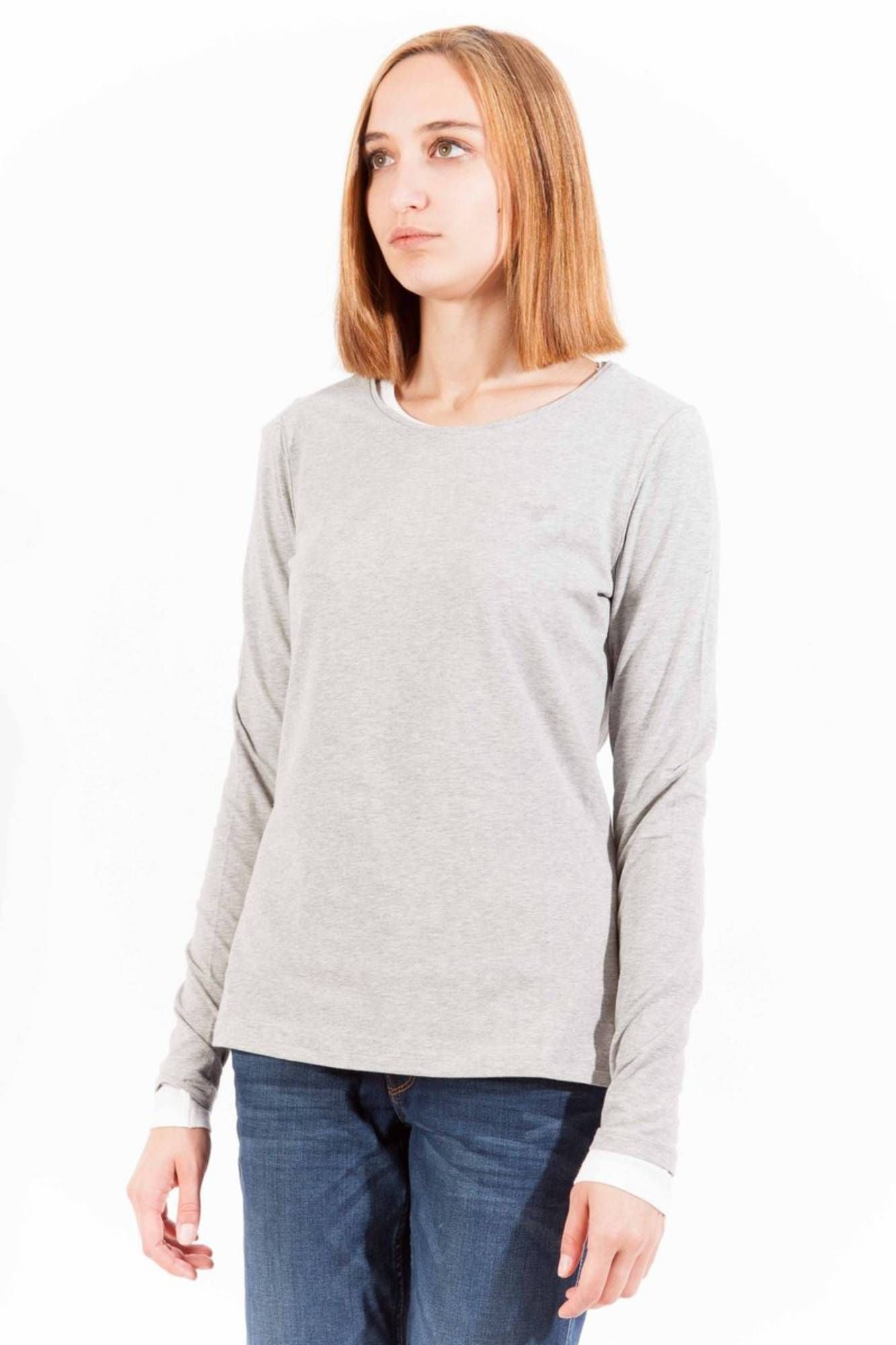 GANT T-SHIRT MANICHE LUNGHE DONNA GRIGIO