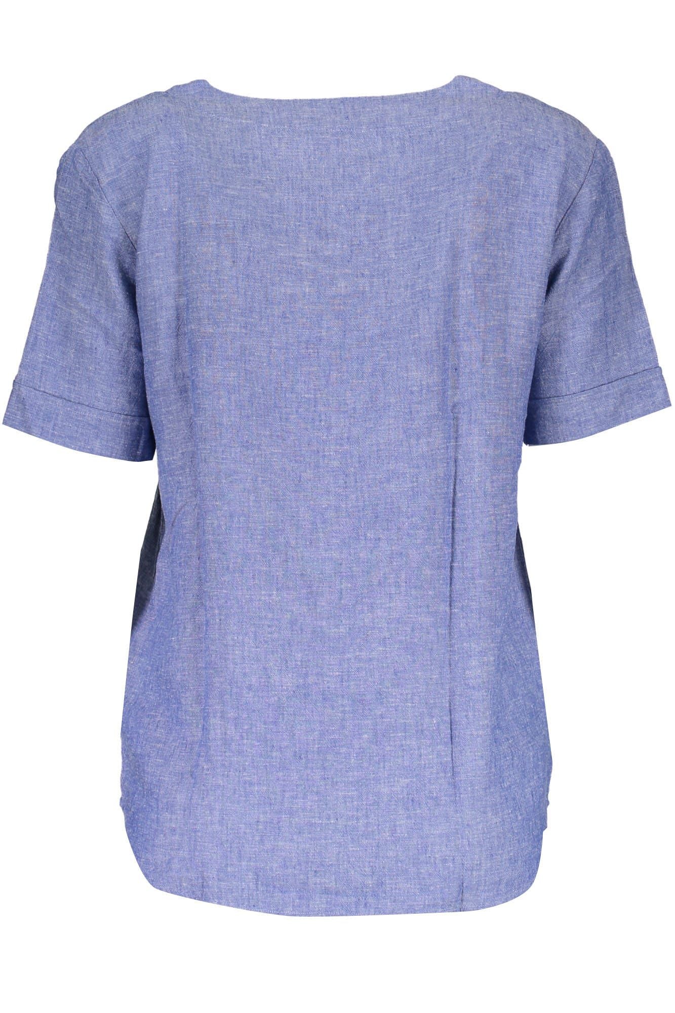 GANT T-SHIRT MANICHE CORTE DONNA BLU
