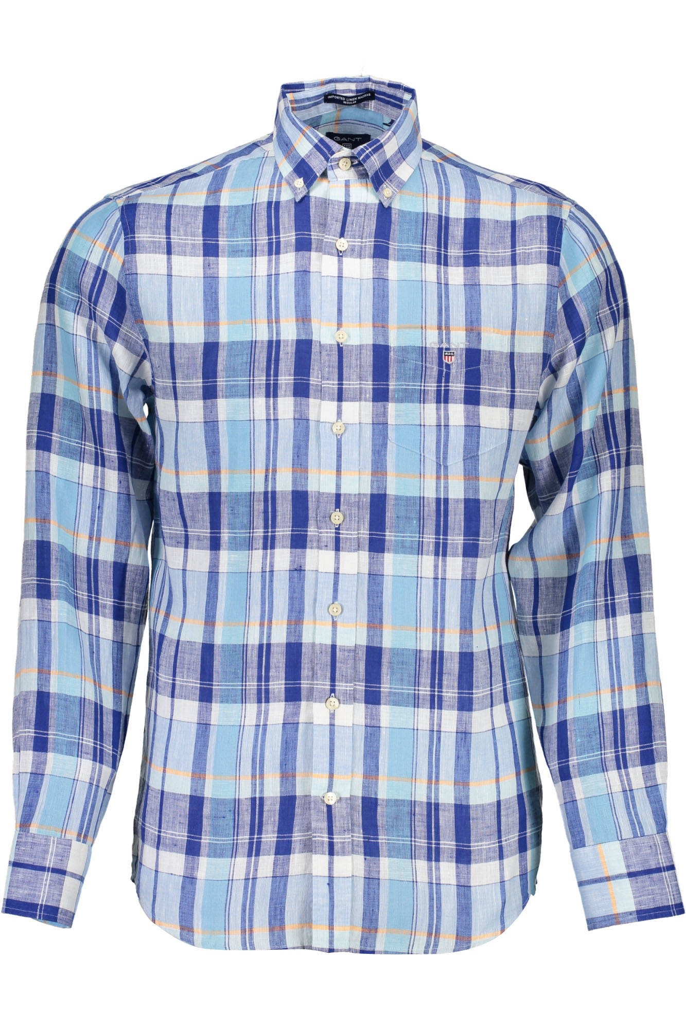 GANT CAMICIA MANICHE LUNGHE UOMO AZZURRO