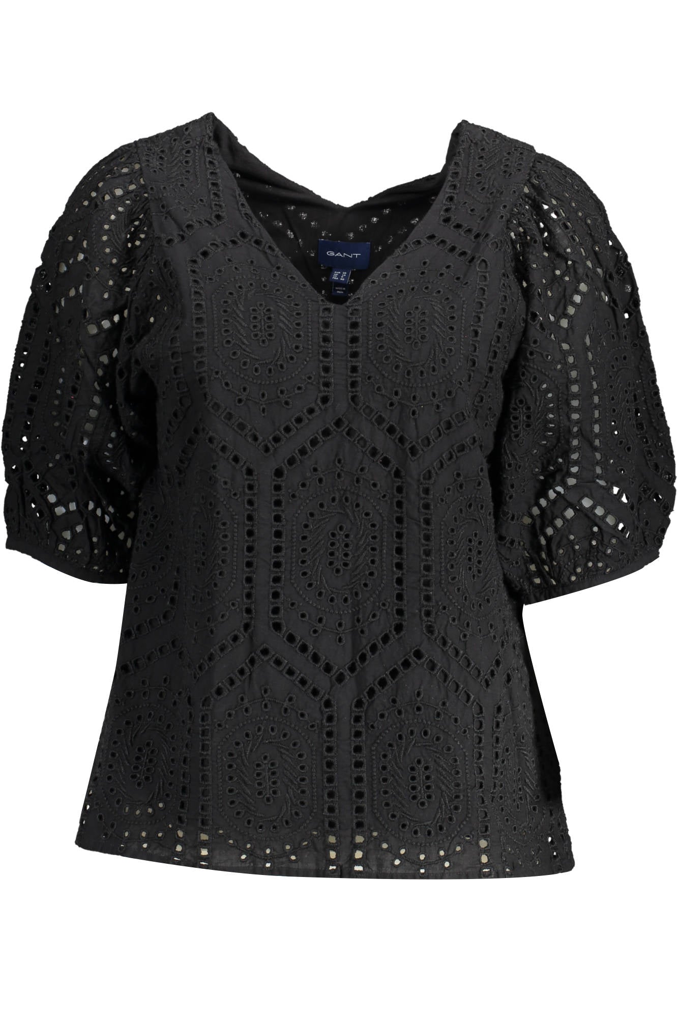 GANT T-SHIRT MANICHE CORTE DONNA NERO