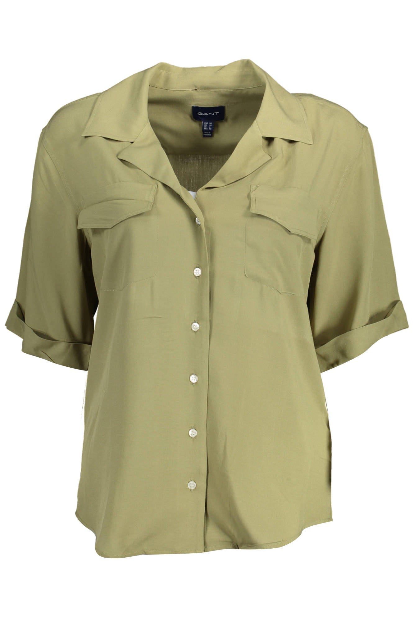 GANT CAMICIA MANICHE CORTE DONNA VERDE