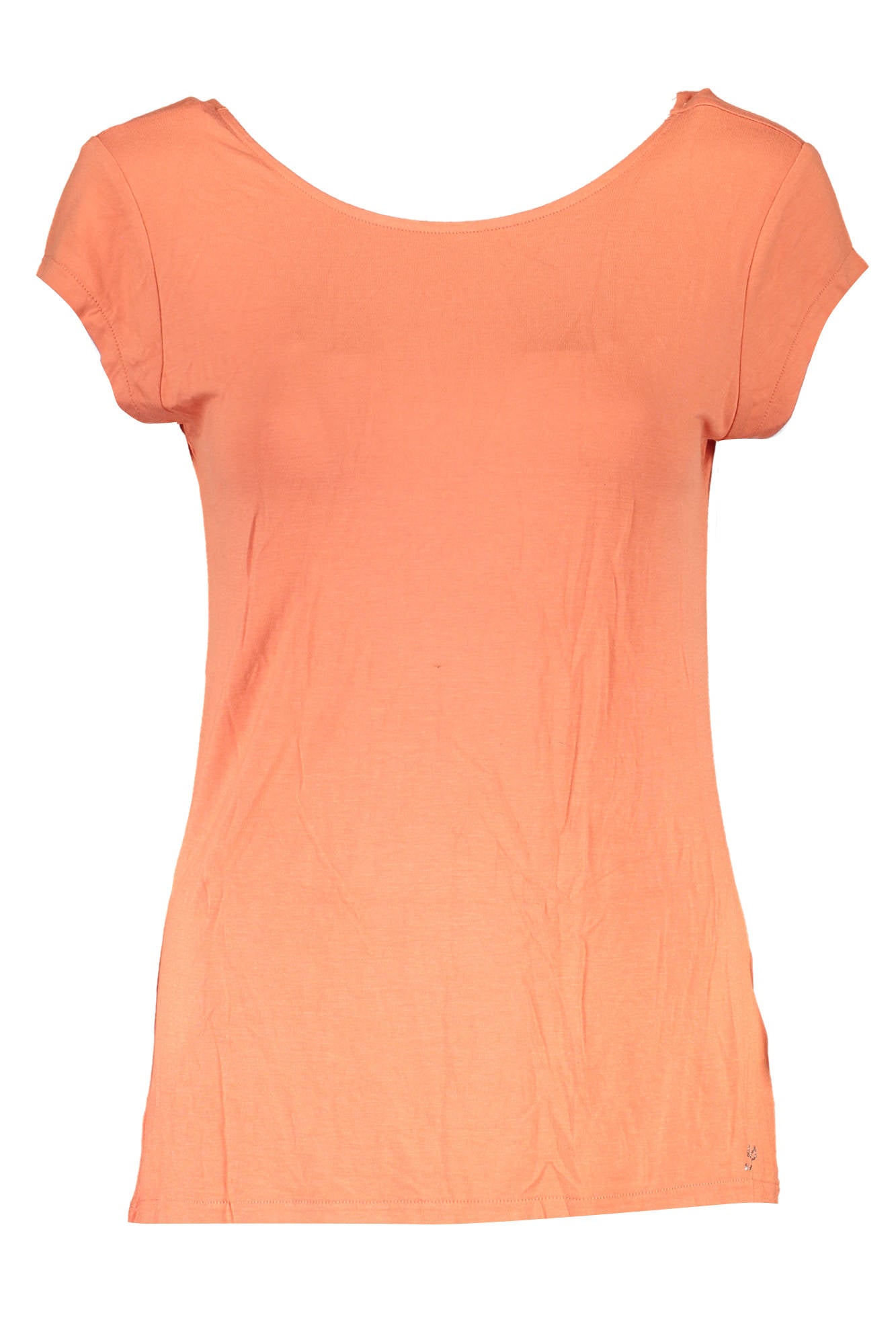 GUESS JEANS T-SHIRT MANICHE CORTE DONNA ARANCIO