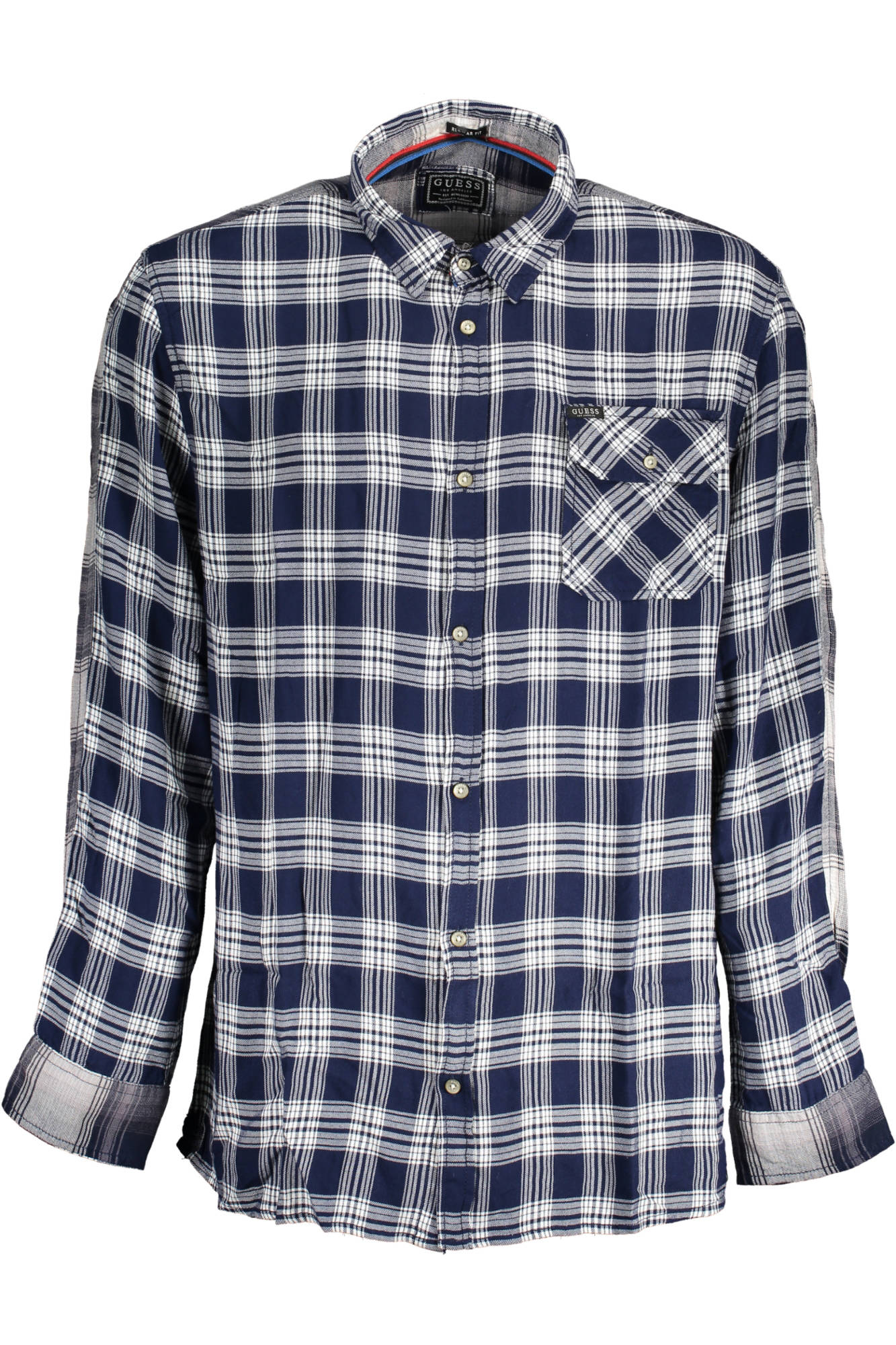 GUESS JEANS CAMICIA MANICHE LUNGHE UOMO BLU