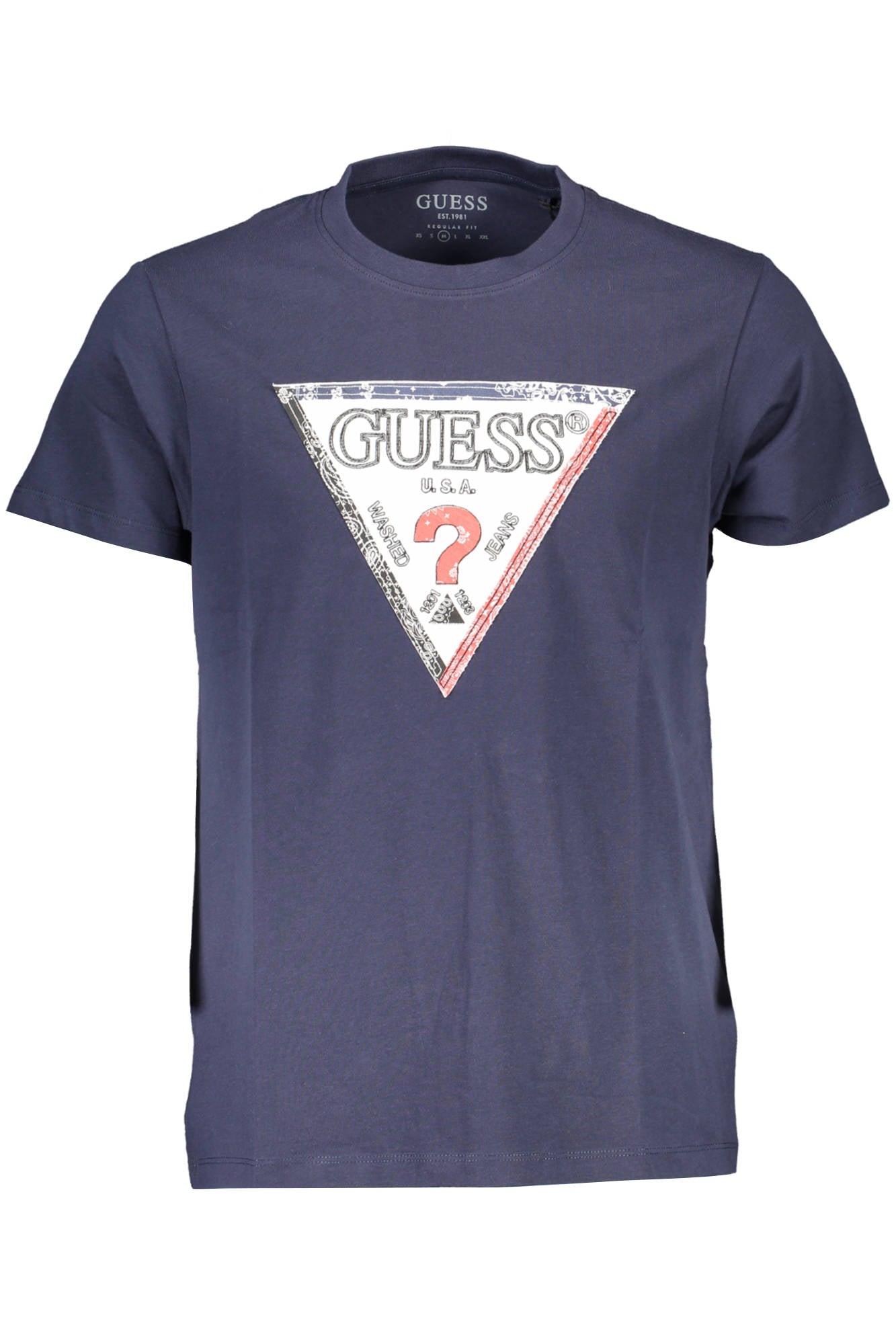 GUESS JEANS T-SHIRT MANICHE CORTE UOMO BLU