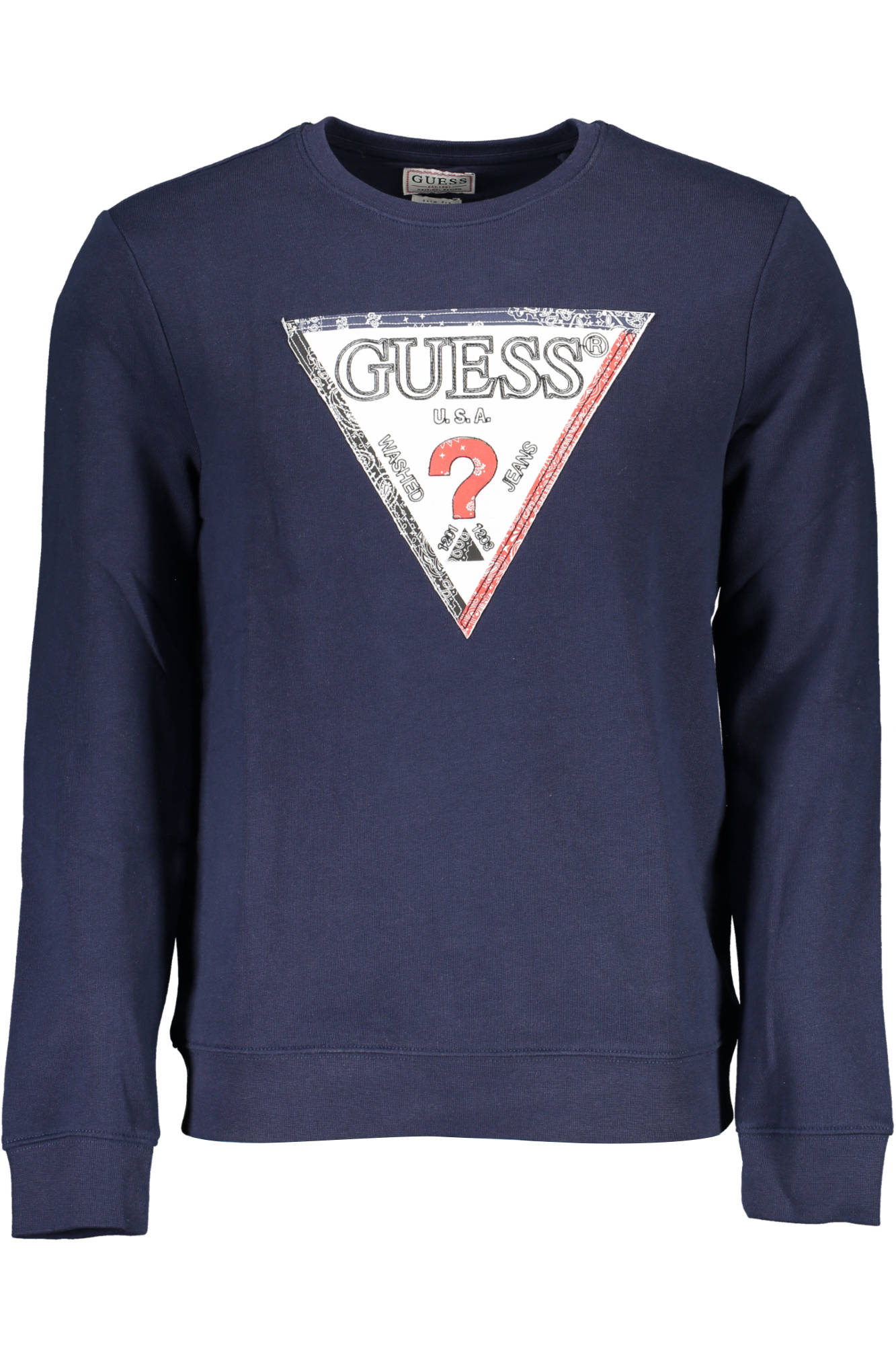 GUESS JEANS FELPA SENZA ZIP UOMO BLU