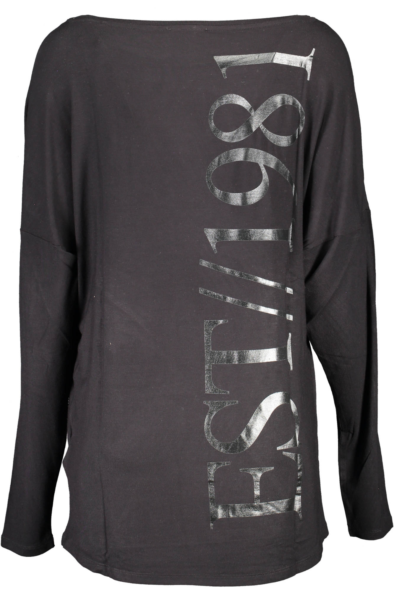 GUESS JEANS T-SHIRT MANICHE LUNGHE DONNA NERO