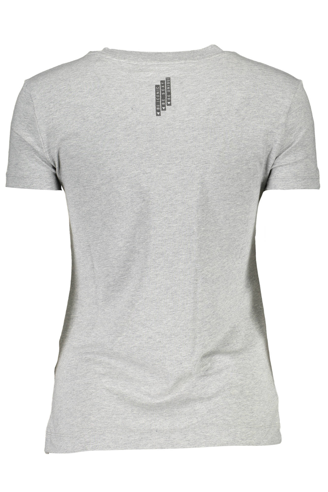 GUESS JEANS T-SHIRT MANICHE CORTE DONNA GRIGIO