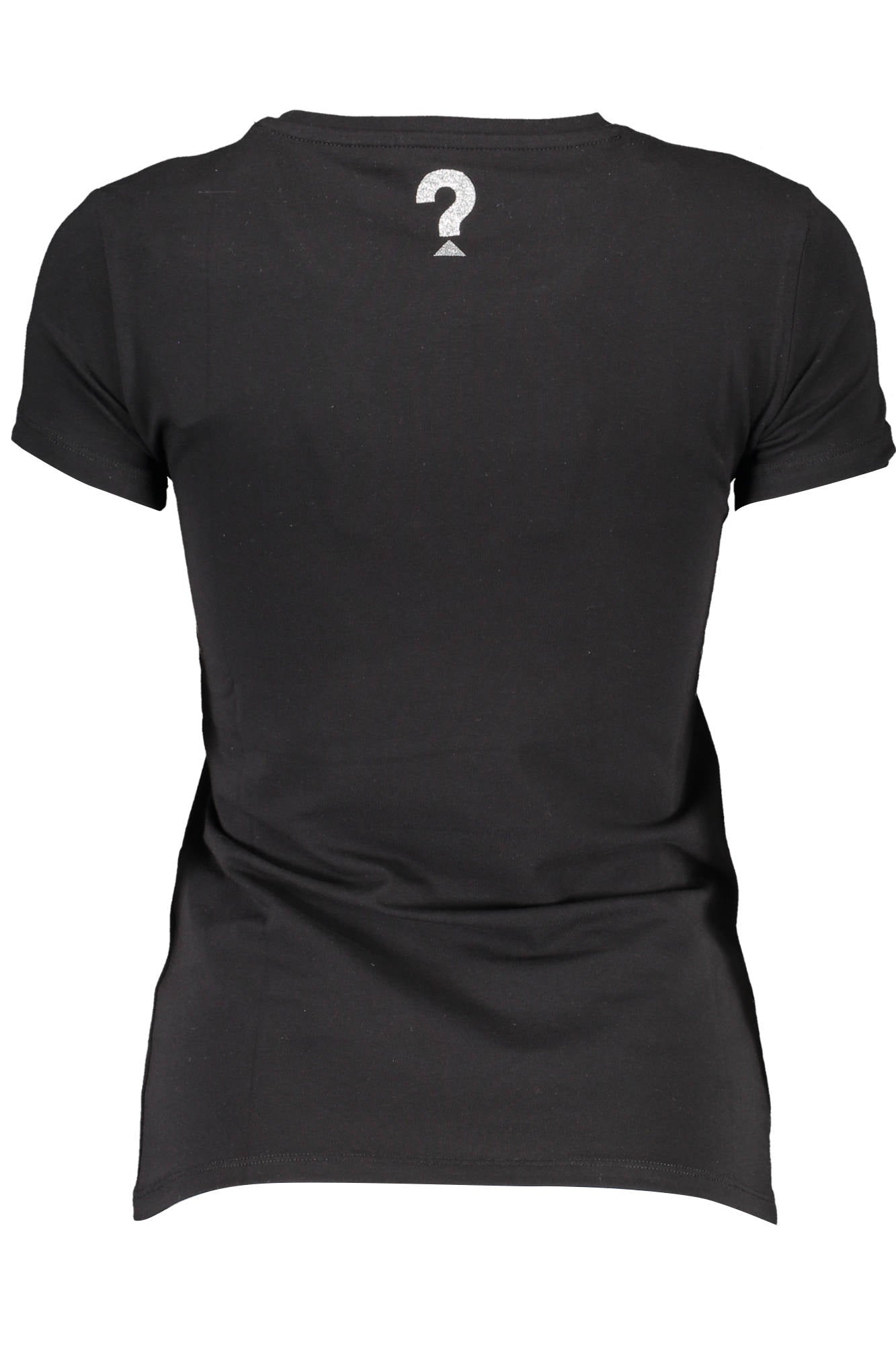 GUESS JEANS T-SHIRT MANICHE CORTE DONNA NERO