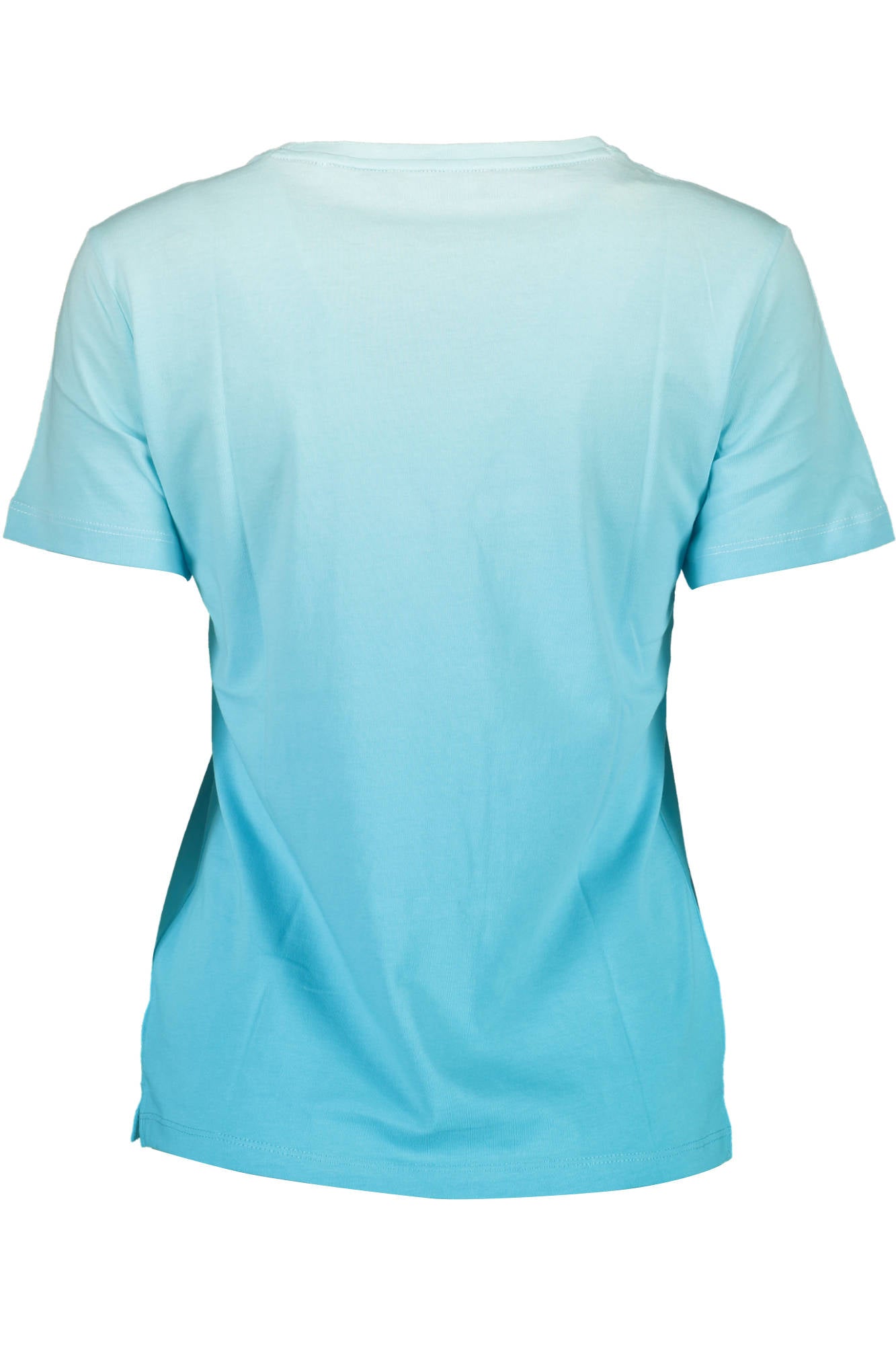 GUESS JEANS T-SHIRT MANICHE CORTE DONNA AZZURRO