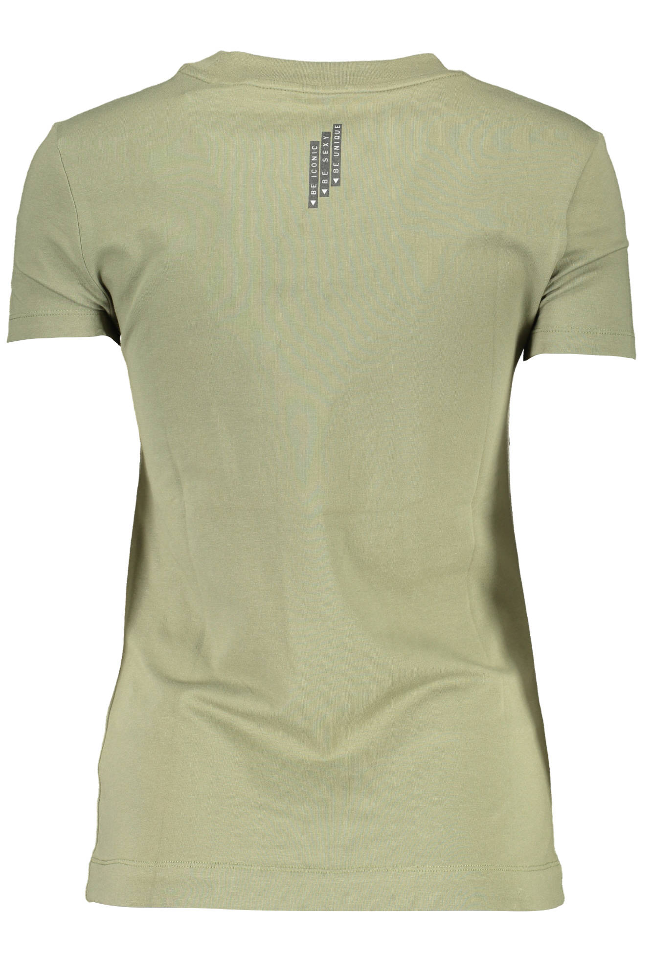 GUESS JEANS T-SHIRT MANICHE CORTE DONNA VERDE