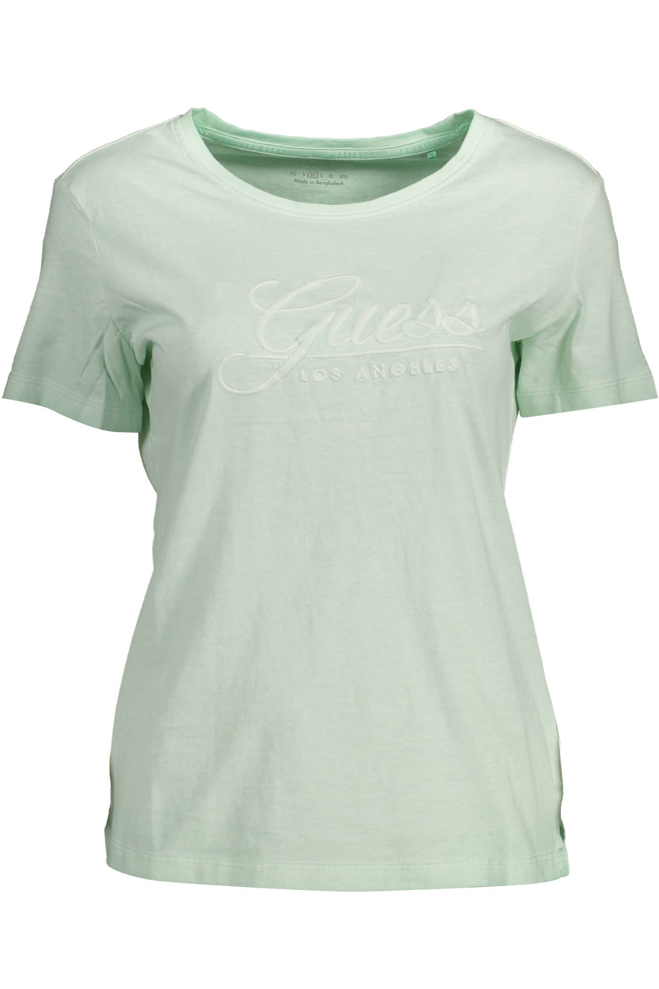 GUESS JEANS T-SHIRT MANICHE CORTE DONNA VERDE
