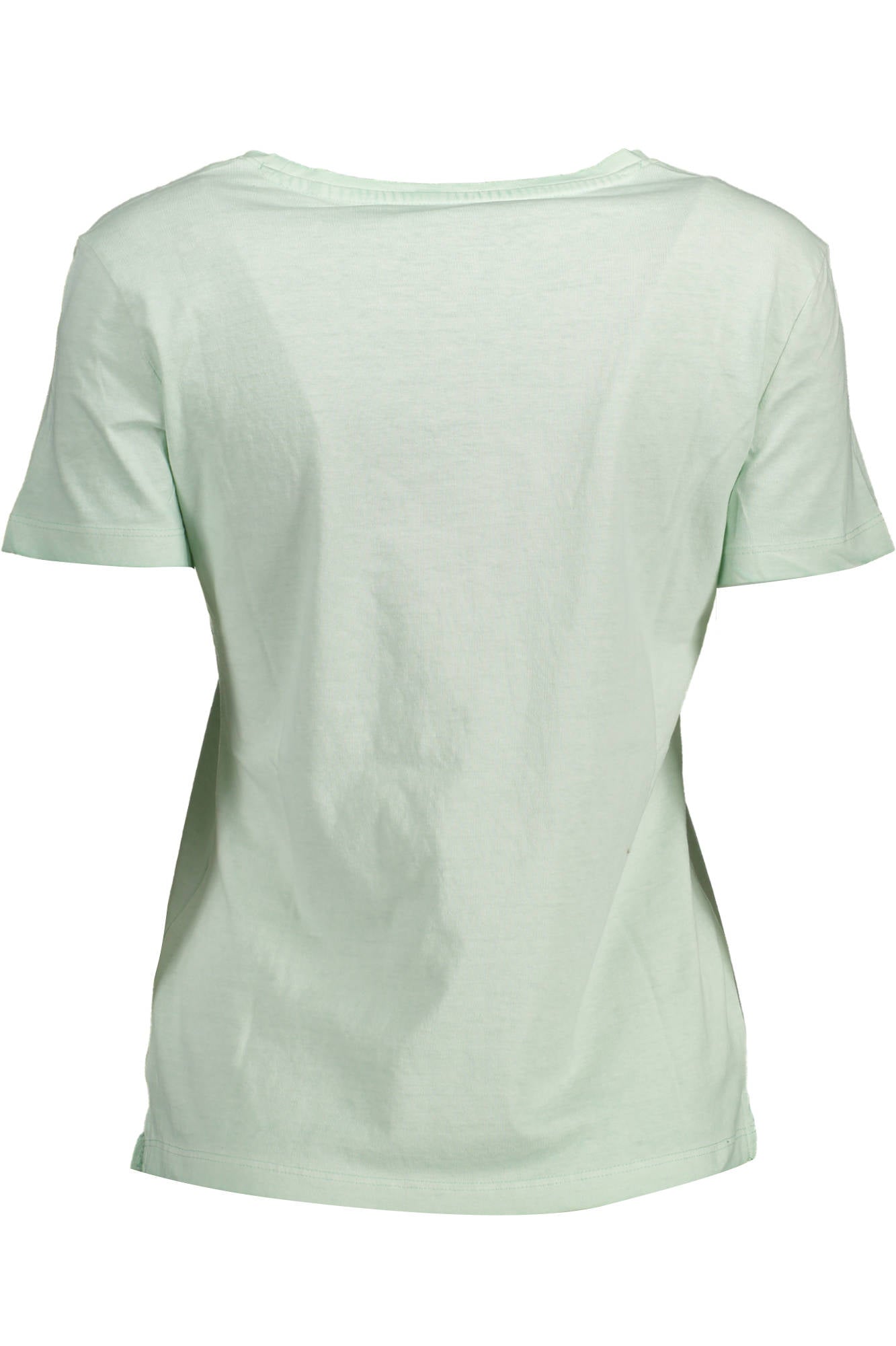 GUESS JEANS T-SHIRT MANICHE CORTE DONNA VERDE