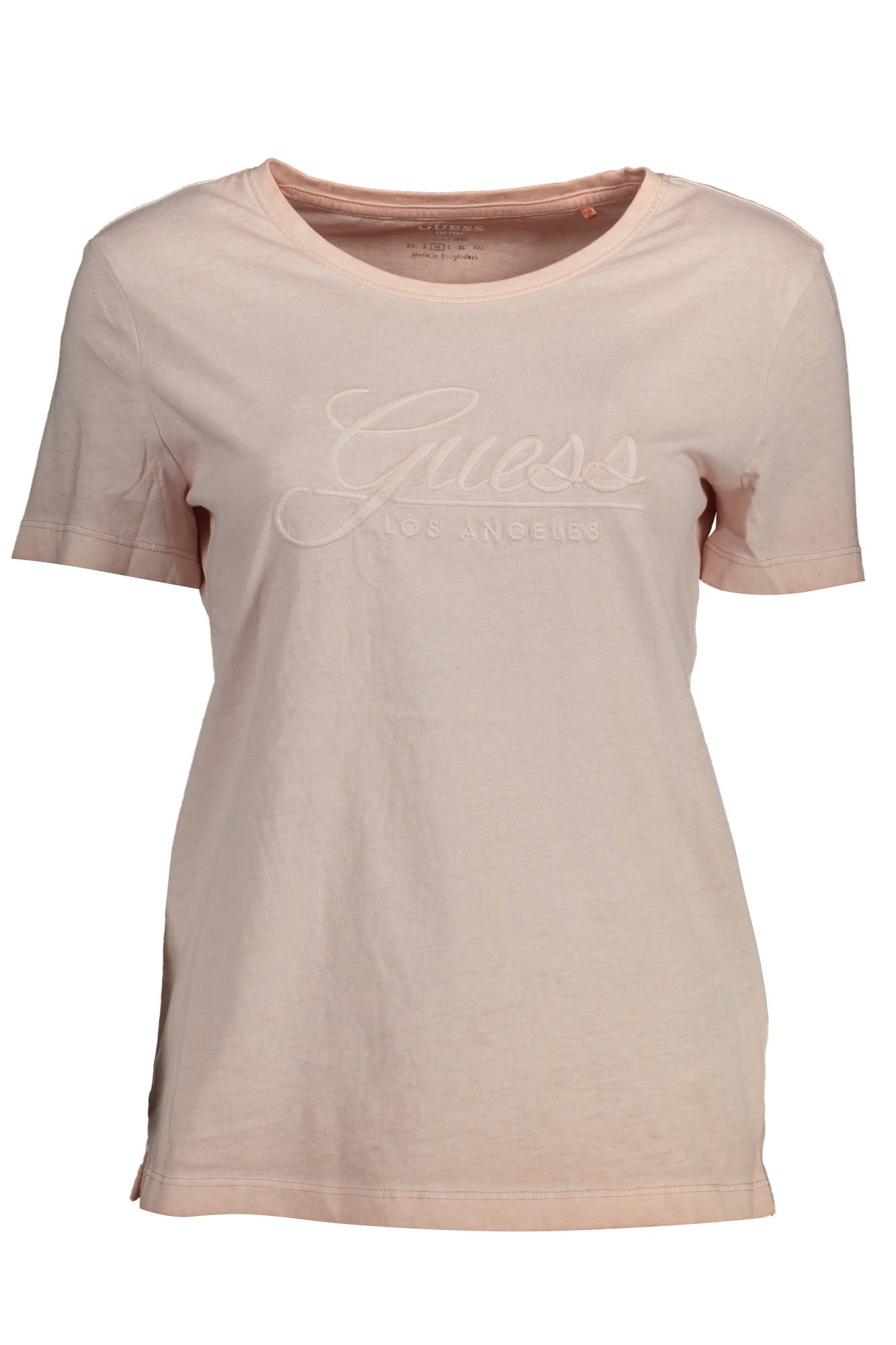GUESS JEANS T-SHIRT MANICHE CORTE DONNA ROSA
