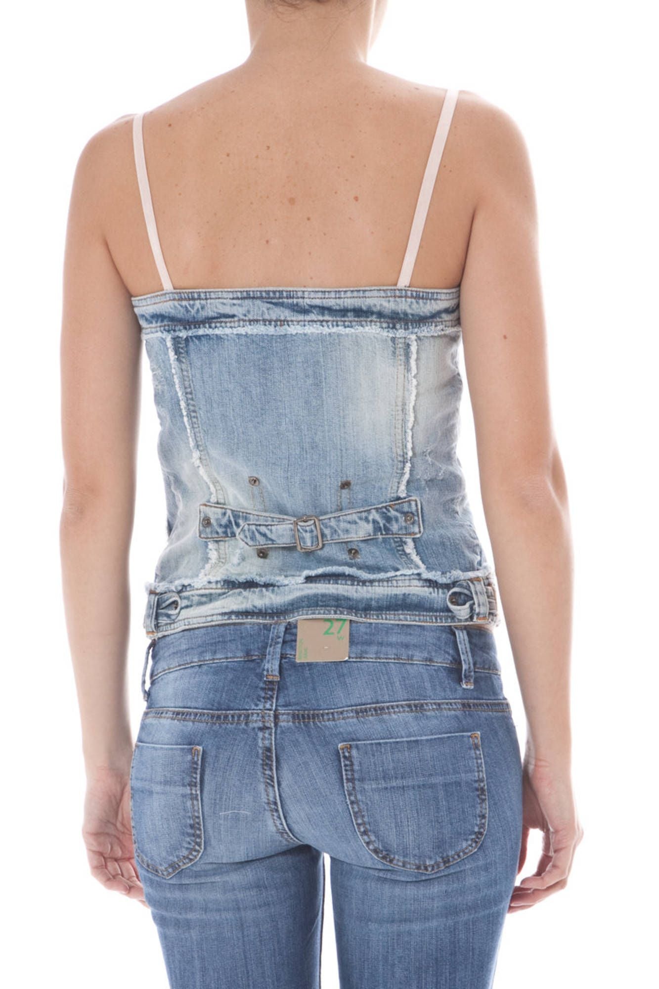 JOHN GALLIANO TOP DONNA AZZURRO