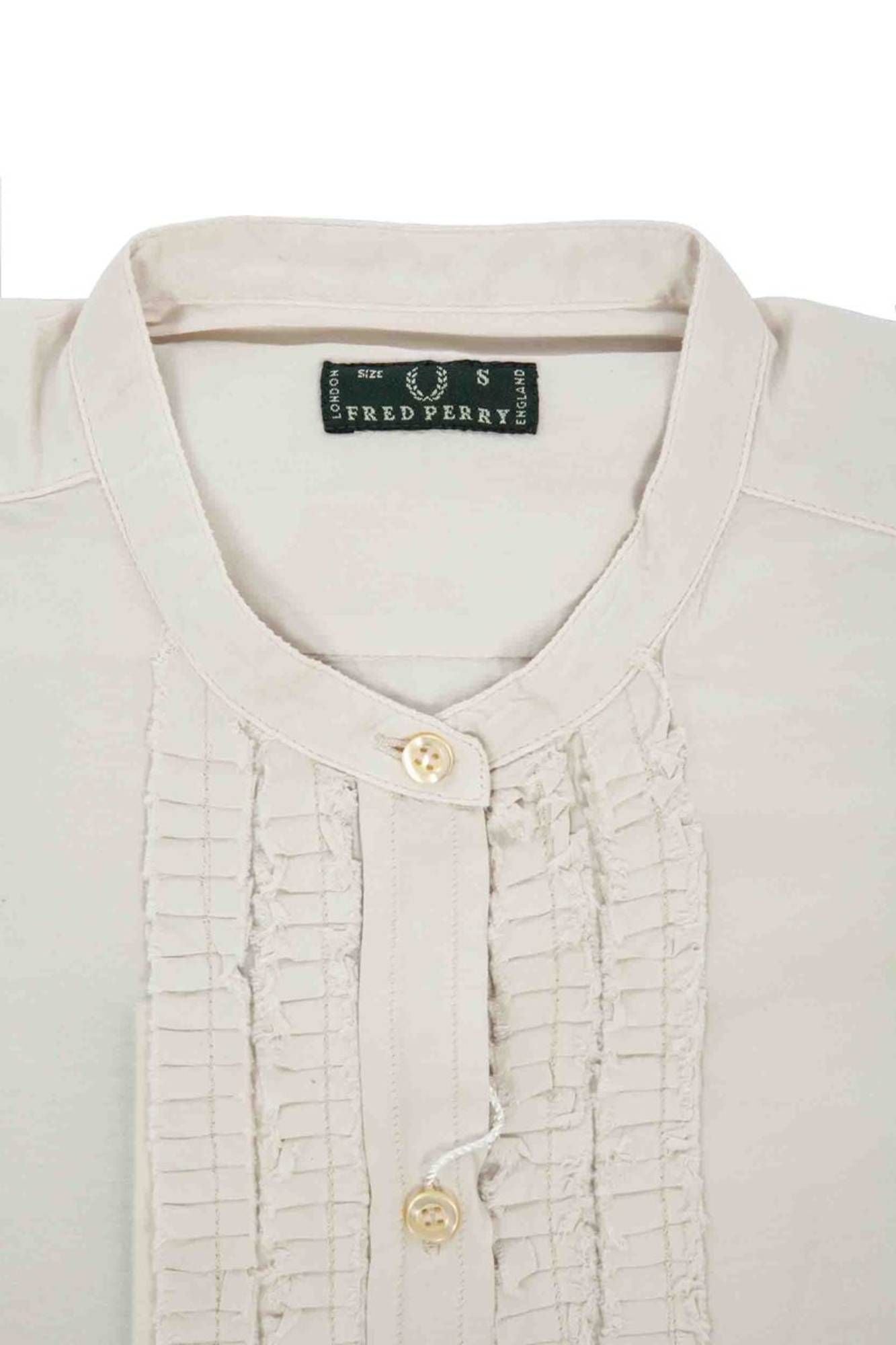 FRED PERRY CAMICIA MANICHE LUNGHE DONNA BEIGE