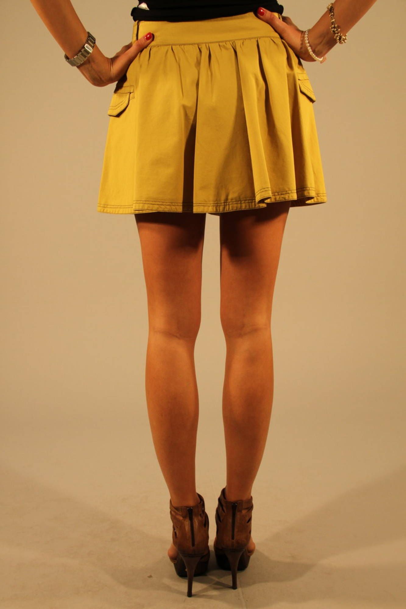 PATRIZIA PEPE GONNA CORTA DONNA GIALLO
