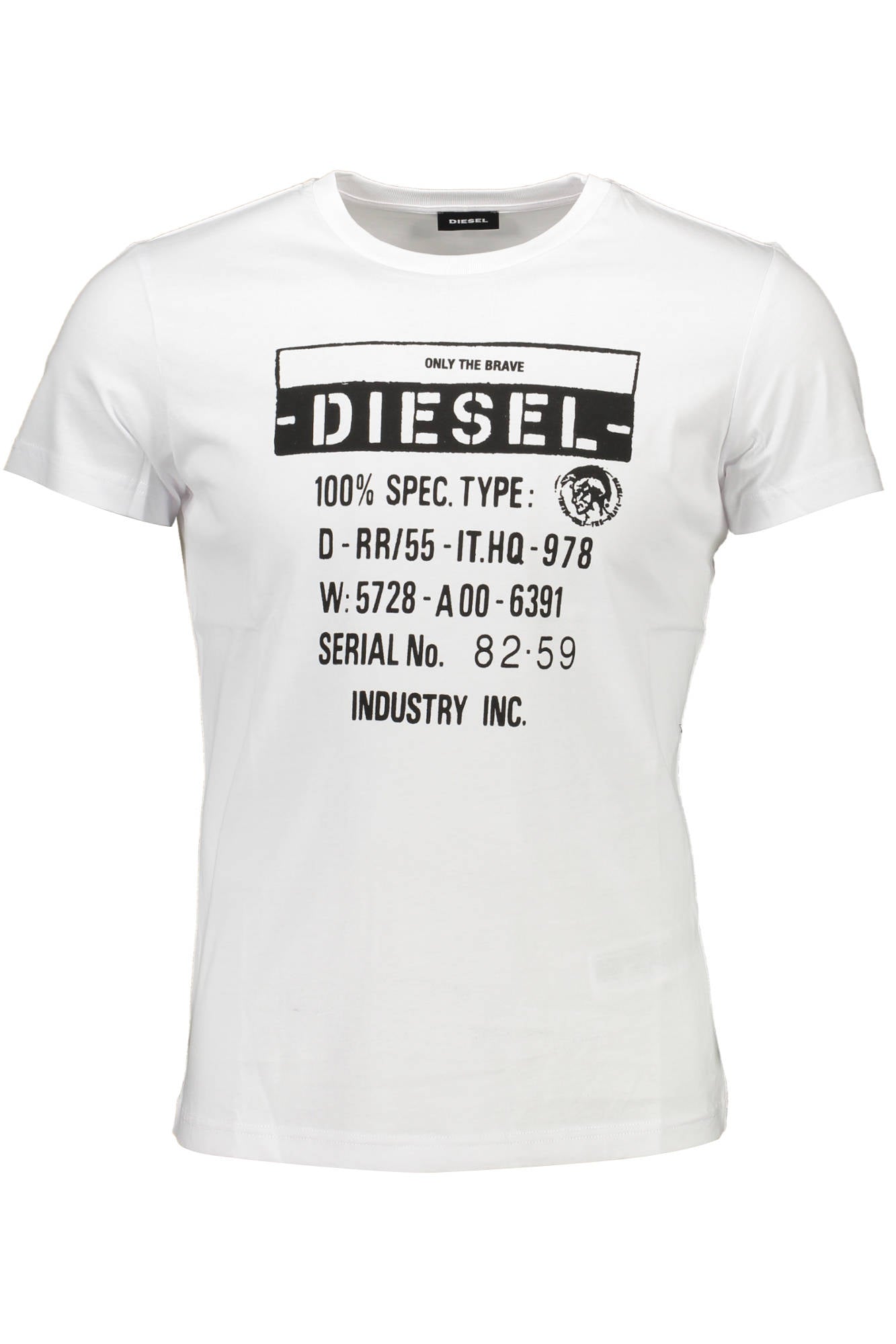 DIESEL T-SHIRT MANICHE CORTE UOMO BIANCO
