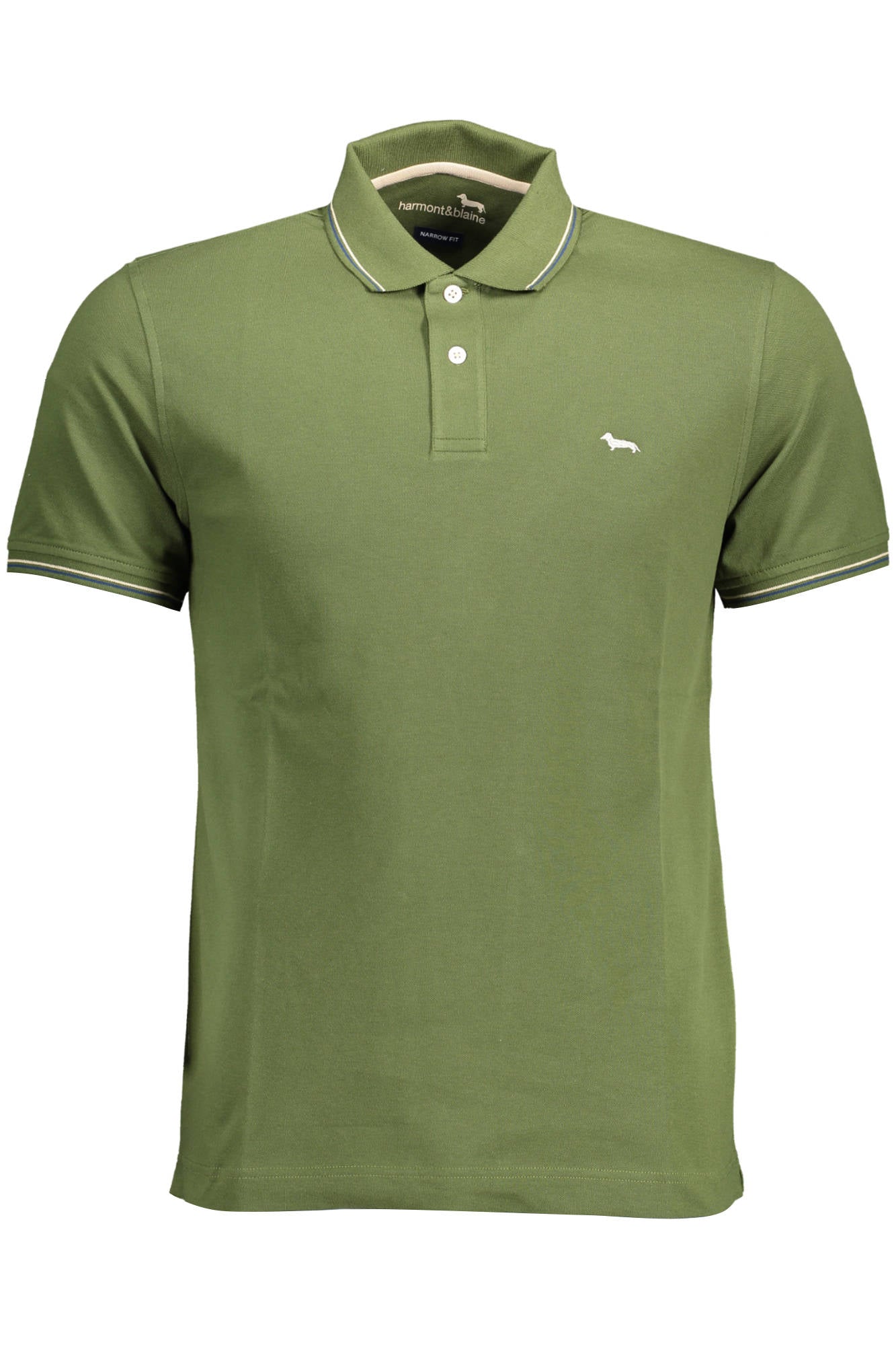 HARMONT & BLAINE POLO MANICHE CORTE UOMO VERDE